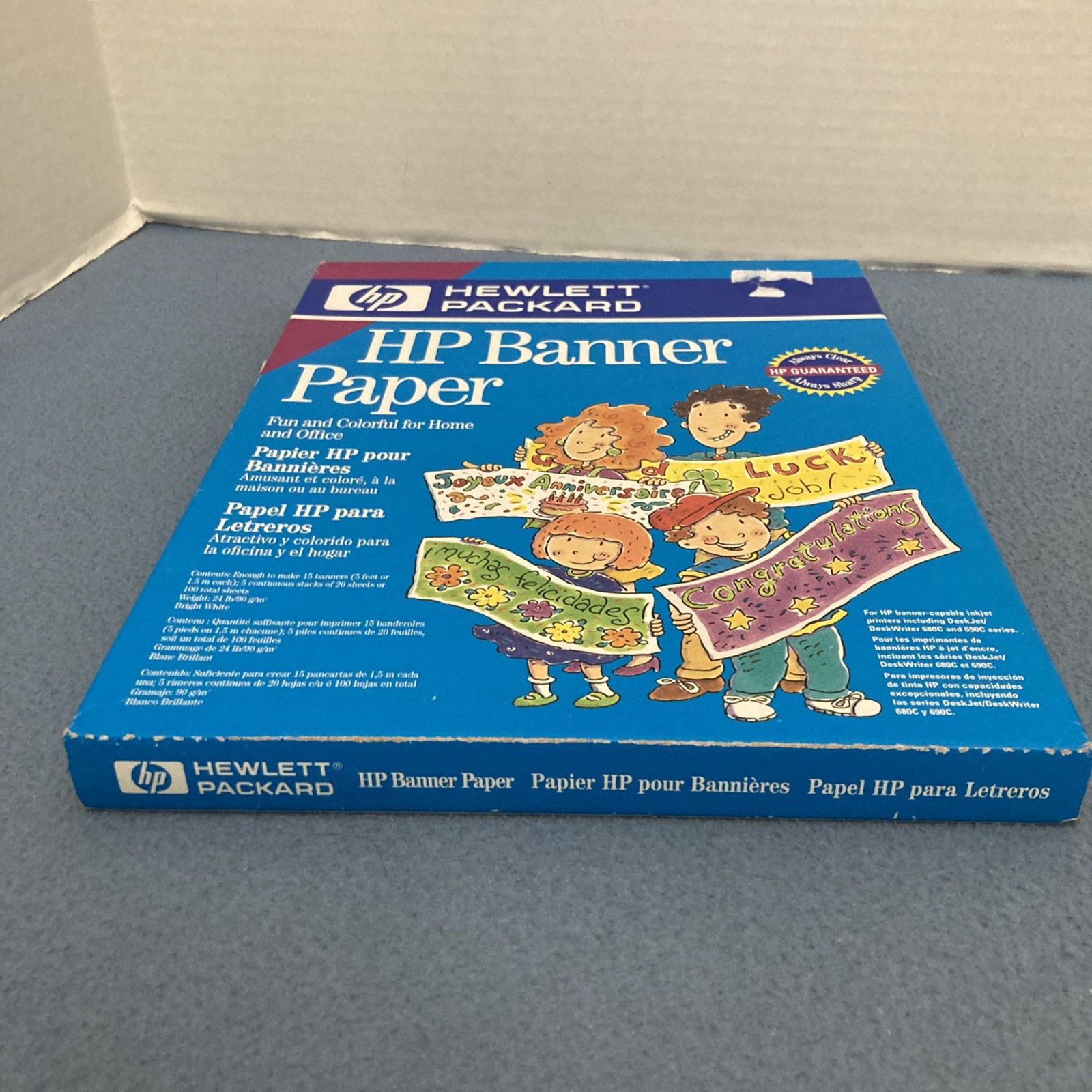 NIB HP Banner Paper for Inkjet Printers – Make Your Own Banners – 100 Sheets