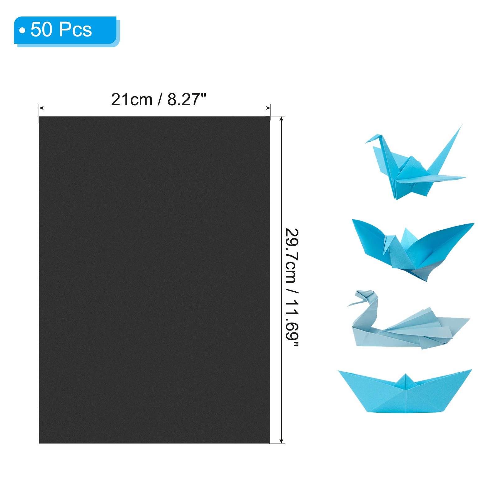 Black Photocopy Paper, 50 Sheets A4 70gsm 11.7×8.3″