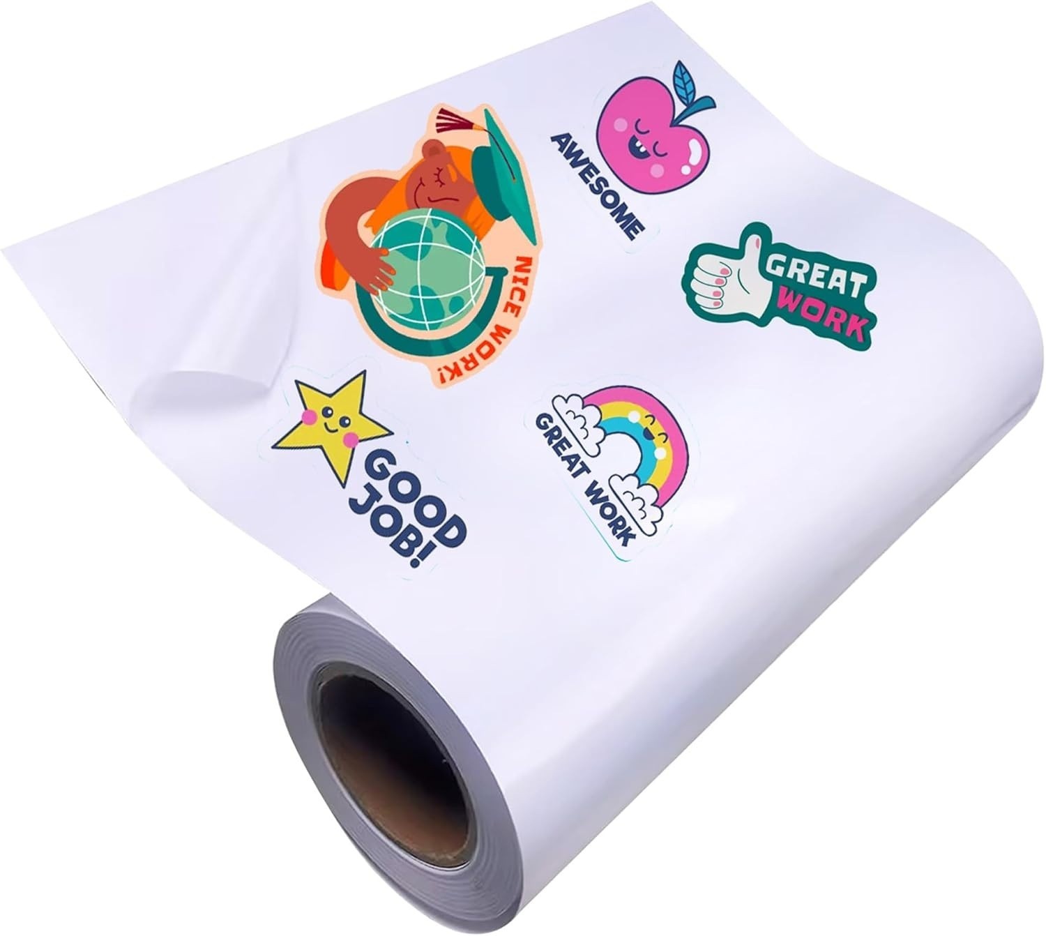 Printable Waterproof Vinyl Sticker Paper Roll 24″ x 1200″ For Inkjet Printer