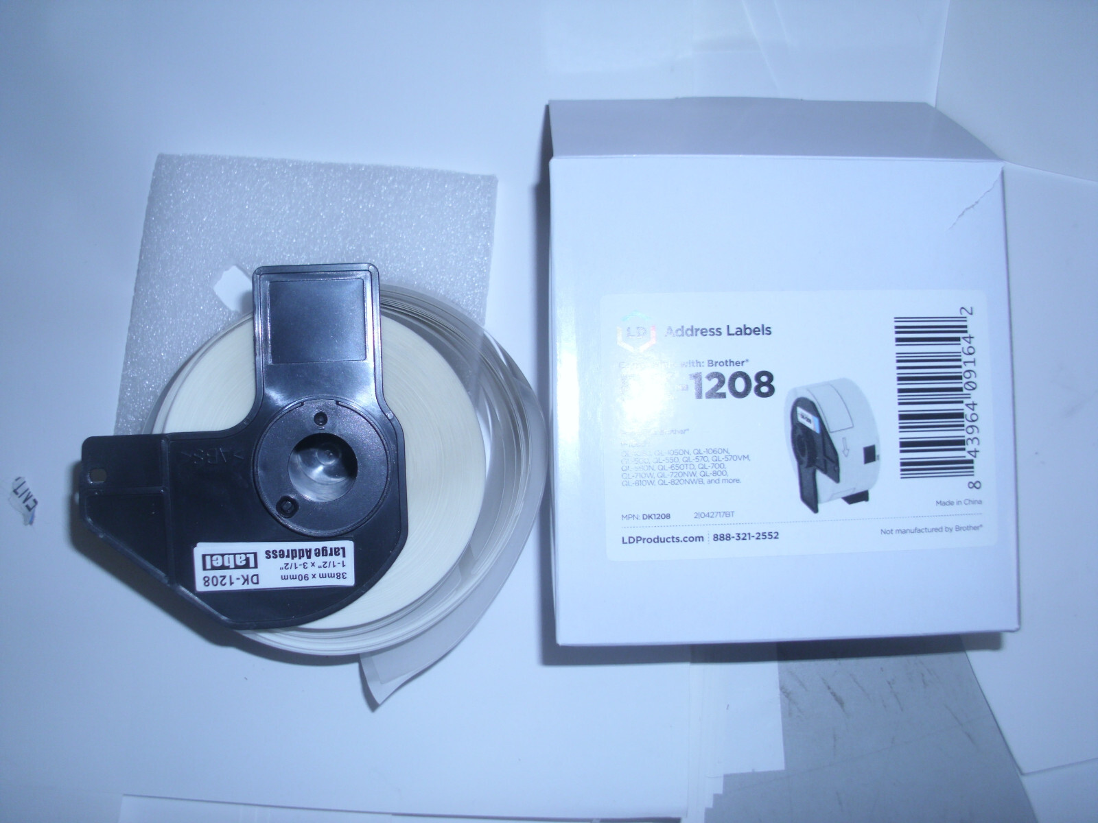 LD Compatible Brother DK-1208 Address Labels / 1.4 in x 3.5 in