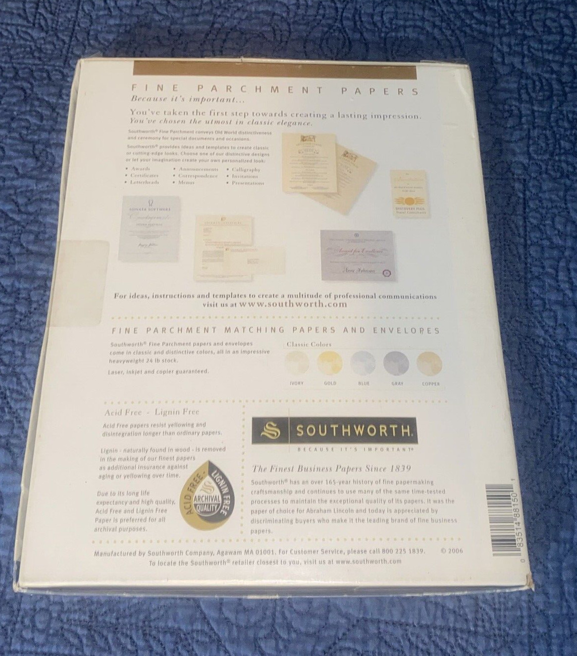 Southworth Fine Parchment Paper Ivory 157 Sheets Laser Ink Jet Copier VTG