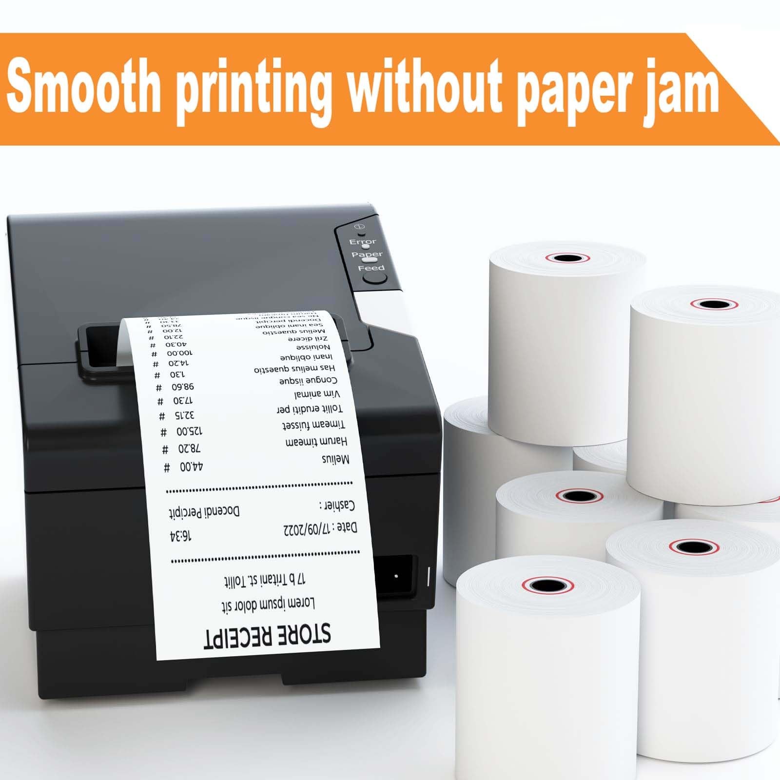 Coopaty Thermal Receipt Paper Rolls 3 1/8 x 230, 10 10 Rolls, White