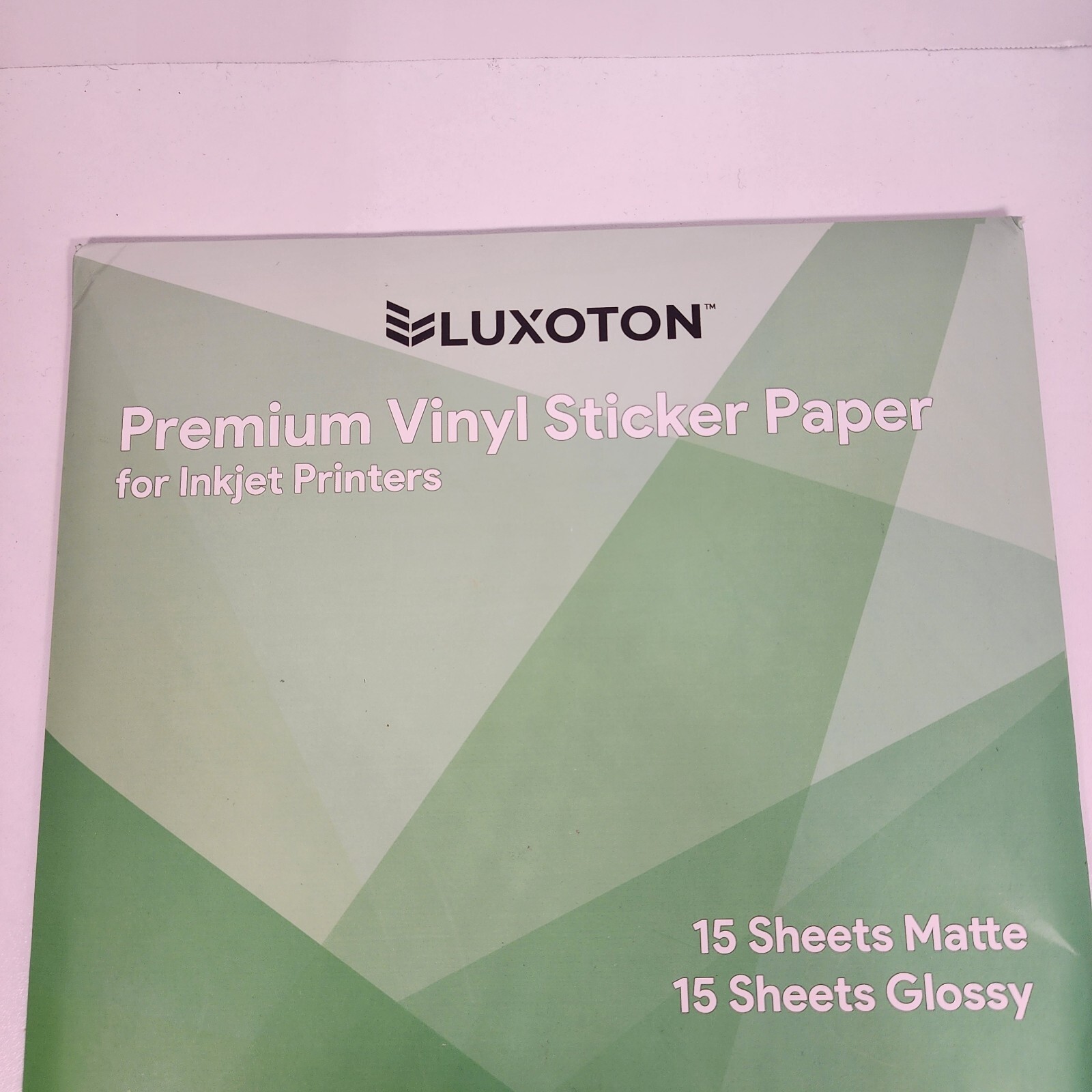 Luxoton Premium Vinyl Sticker Paper for Inkjet Printer 15 Glossy 15 Matte Sheets