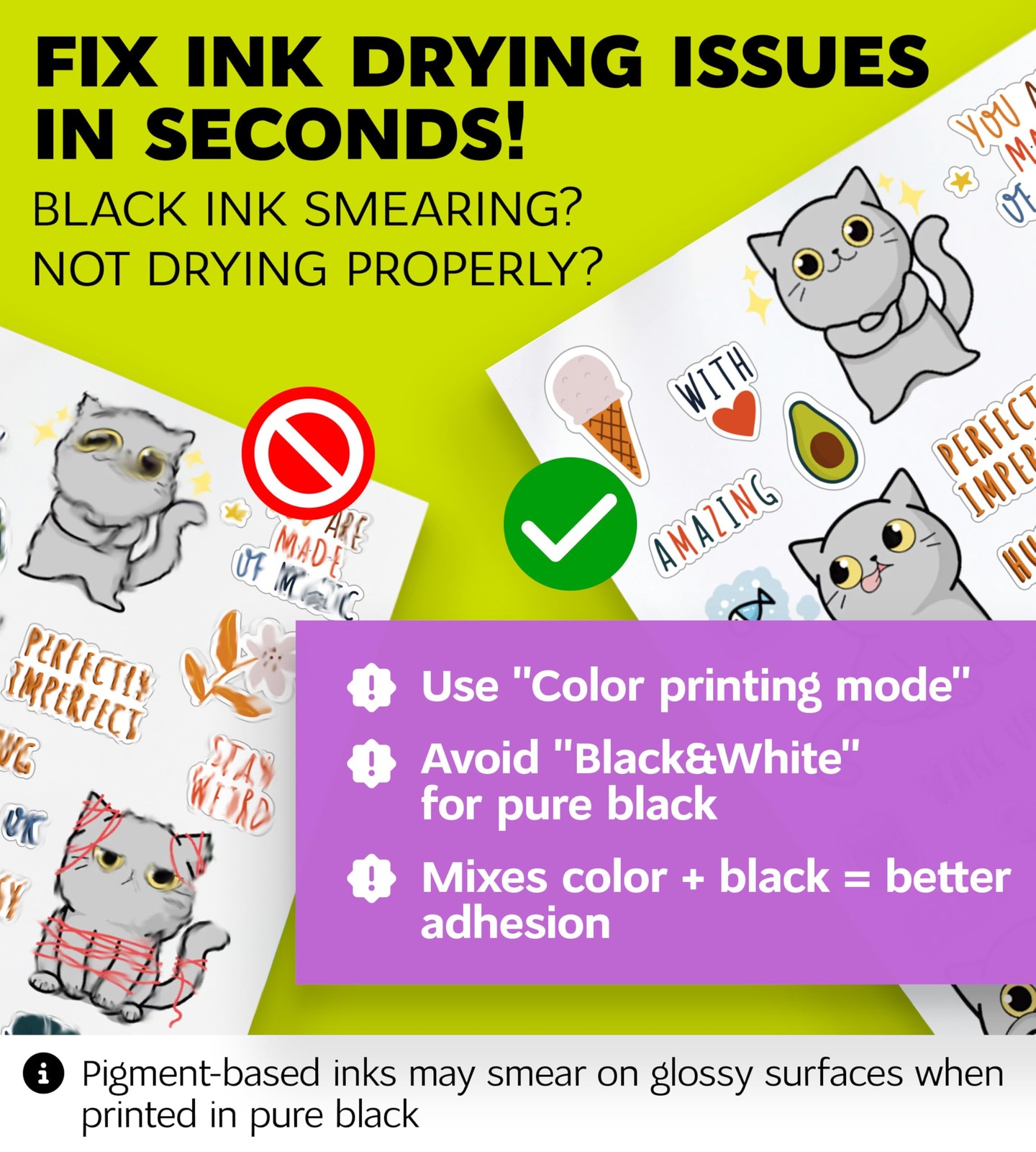 Premium Printable Vinyl Sticker Paper for Inkjet Printer and Laser – 20 White…