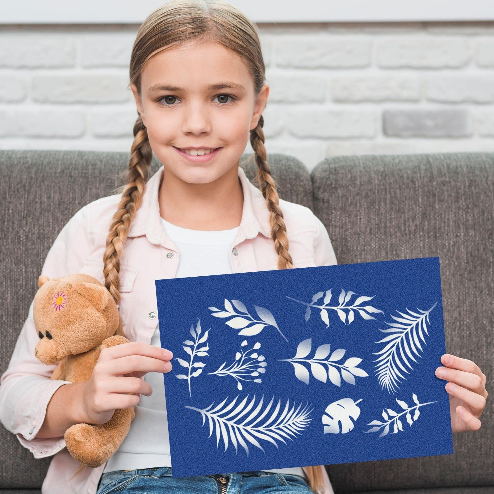 Cyanotype Paper Kit – 24 Sheets Sun Print Paper + Acrylic Panel for DIY Art Proj