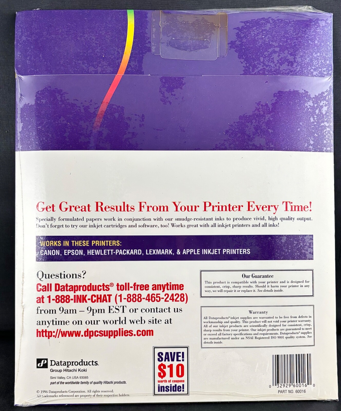NOS DATAPRODUCTS T-SHIRT TRANSFERS FOR INKJET PRINTERS SEALED 10 SHEETS 8.5×12”?