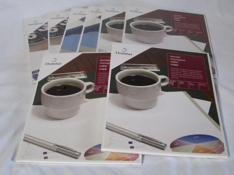 8 Sealed Packages Domtar Microprint Coated Laser Paper – Various Weight Covers