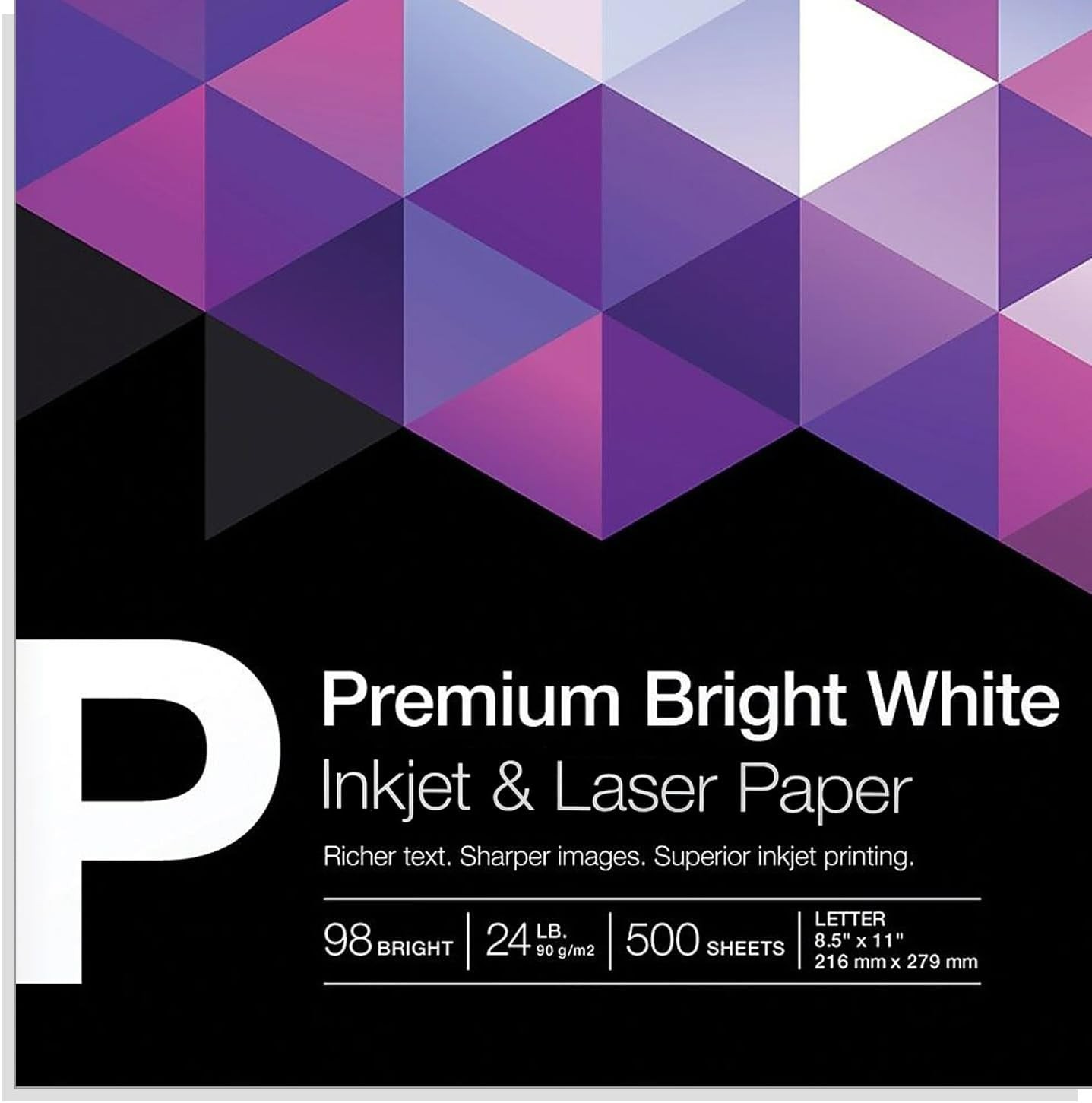 Versatile 8.5×11 Paper – 500 Sheets, 98 Brightness, Uncoated Finish