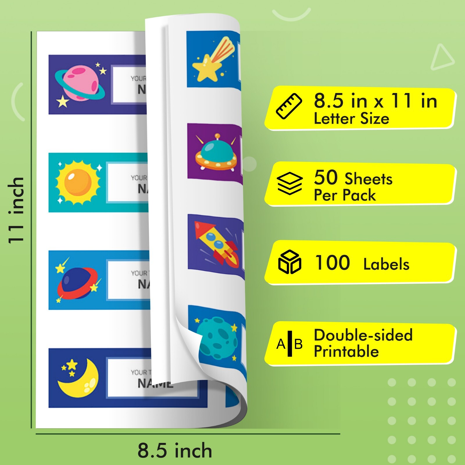 Koala Double-sided Printable Sticker Paper for Laser Printers 100-200 PK 8.5×11