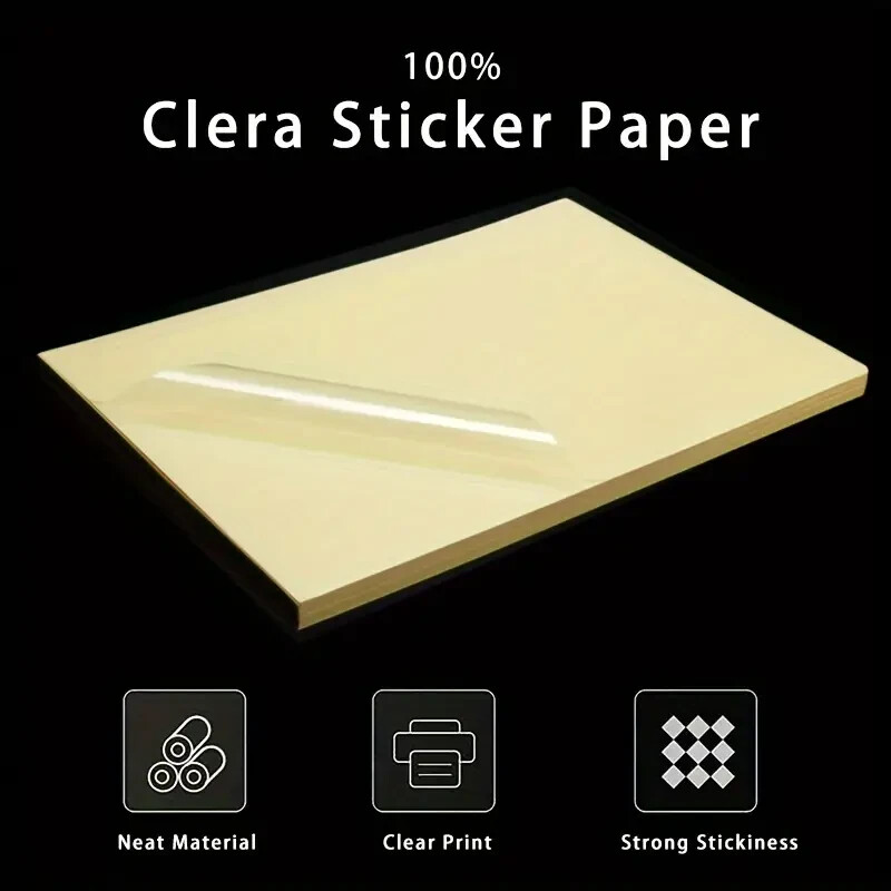 Clear Glossy Self Adhesive A4 Sticker Paper/Label for Inkjet & laser