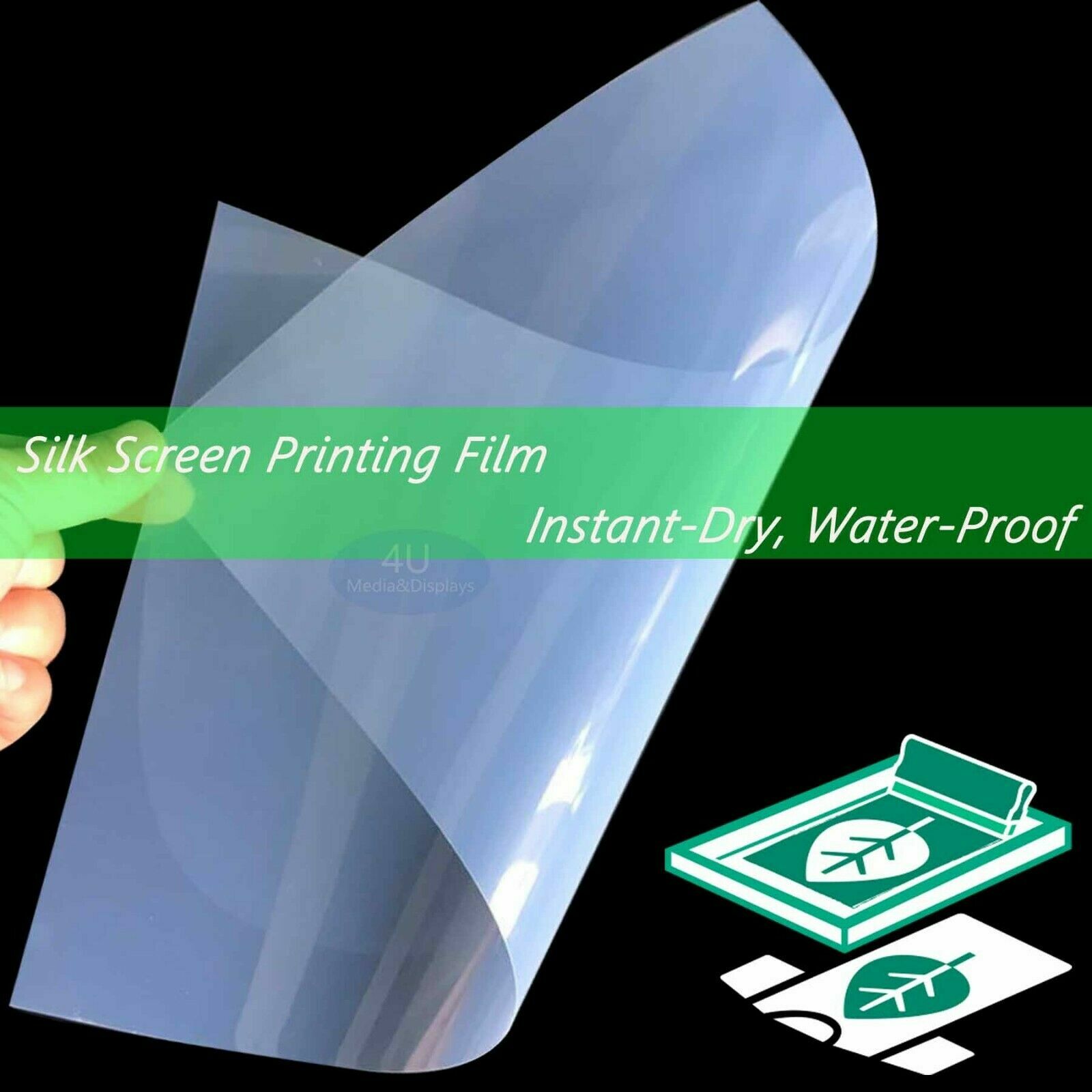 Waterproof Inkjet Milky Transparency Screen Printing Film 100 sheets,8.5″ x 11″