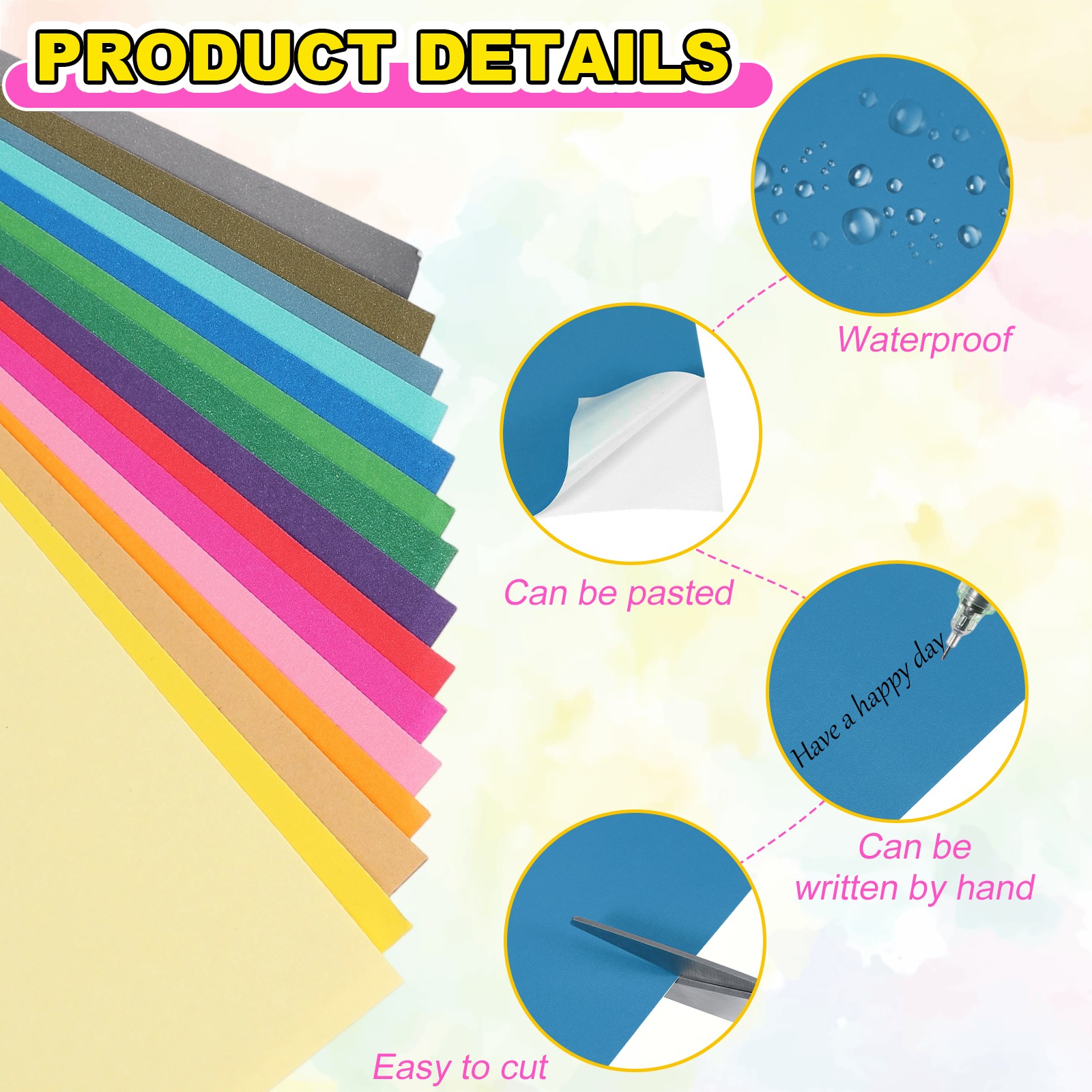 20Pcs Full Sheet Label Sticker Paper, A4 Shipping Labels, Blue