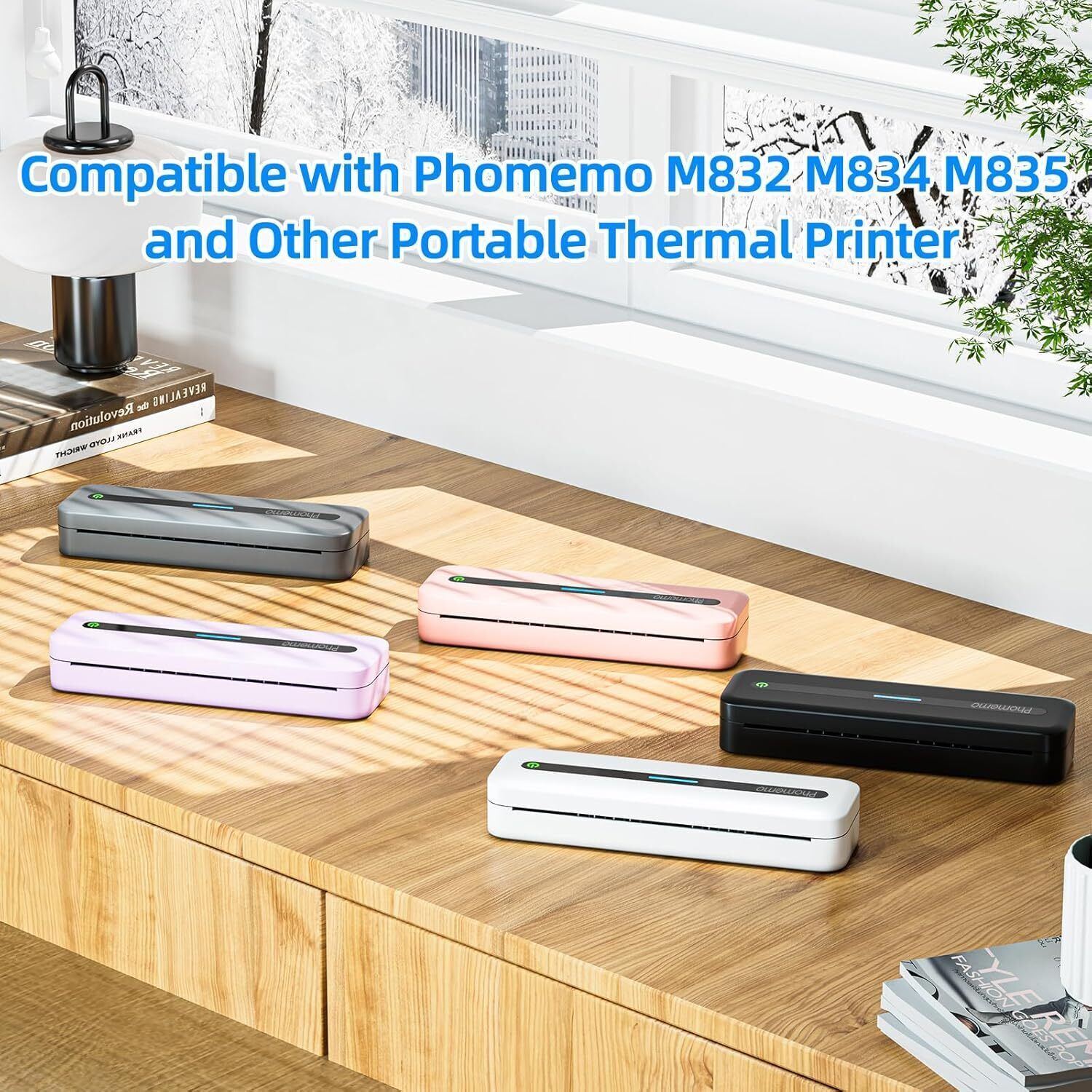 8 Rolls A4 Thermal Printer Paper 8.5×11″ for M08F M832 M834 Portable Printer US