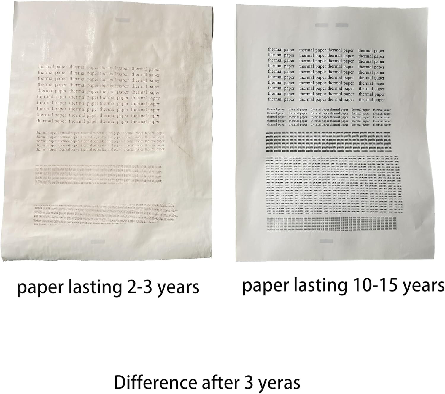 thermal printer paper 8.5 x 11 letter rolled 3 proofing not quick dry for pe