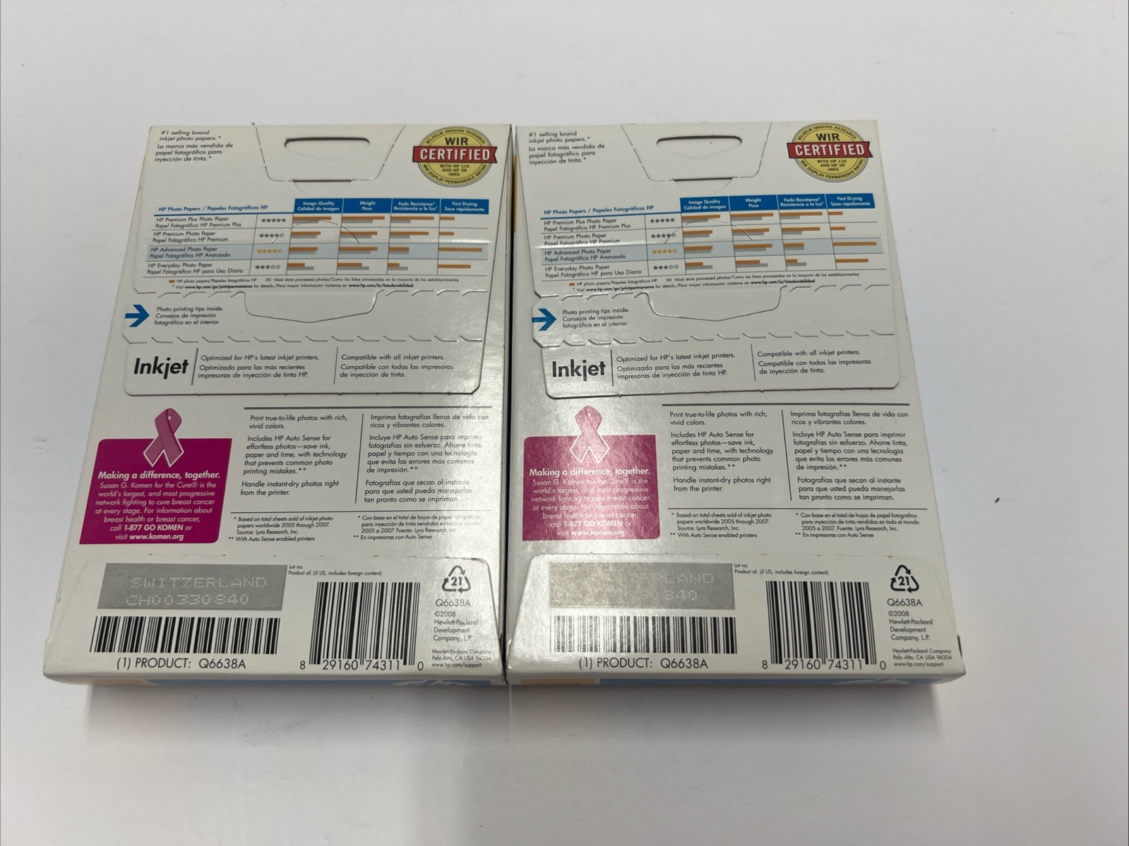 HP Advanced Photo Paper Glossy 100 Sheets 4×6″ Inkjet Boxed (Set Of 2) Boxed