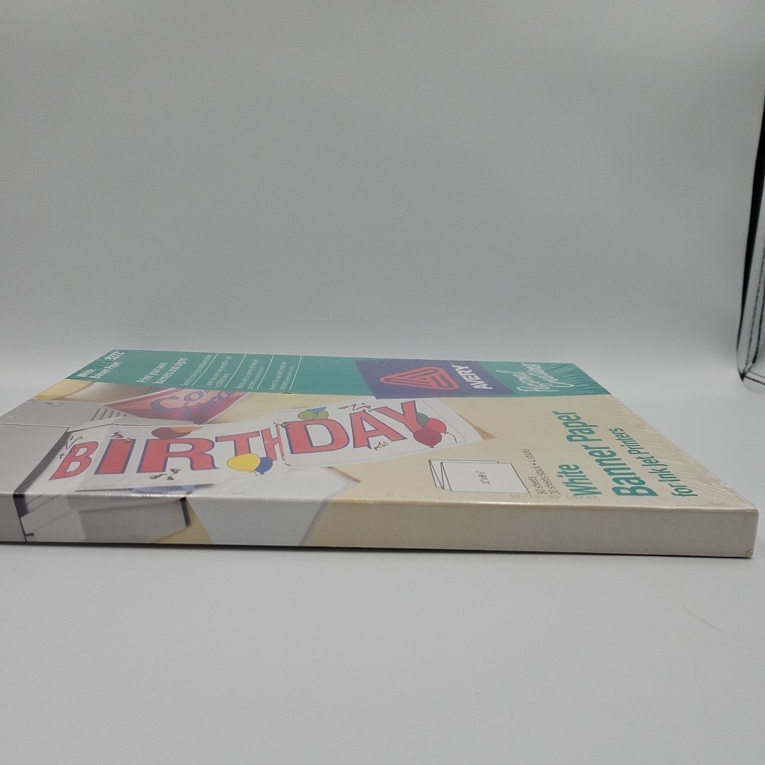 Avery 3272 White Banner Paper for Ink Jet Printers 11×8.5 80 sheets Vtg Sealed