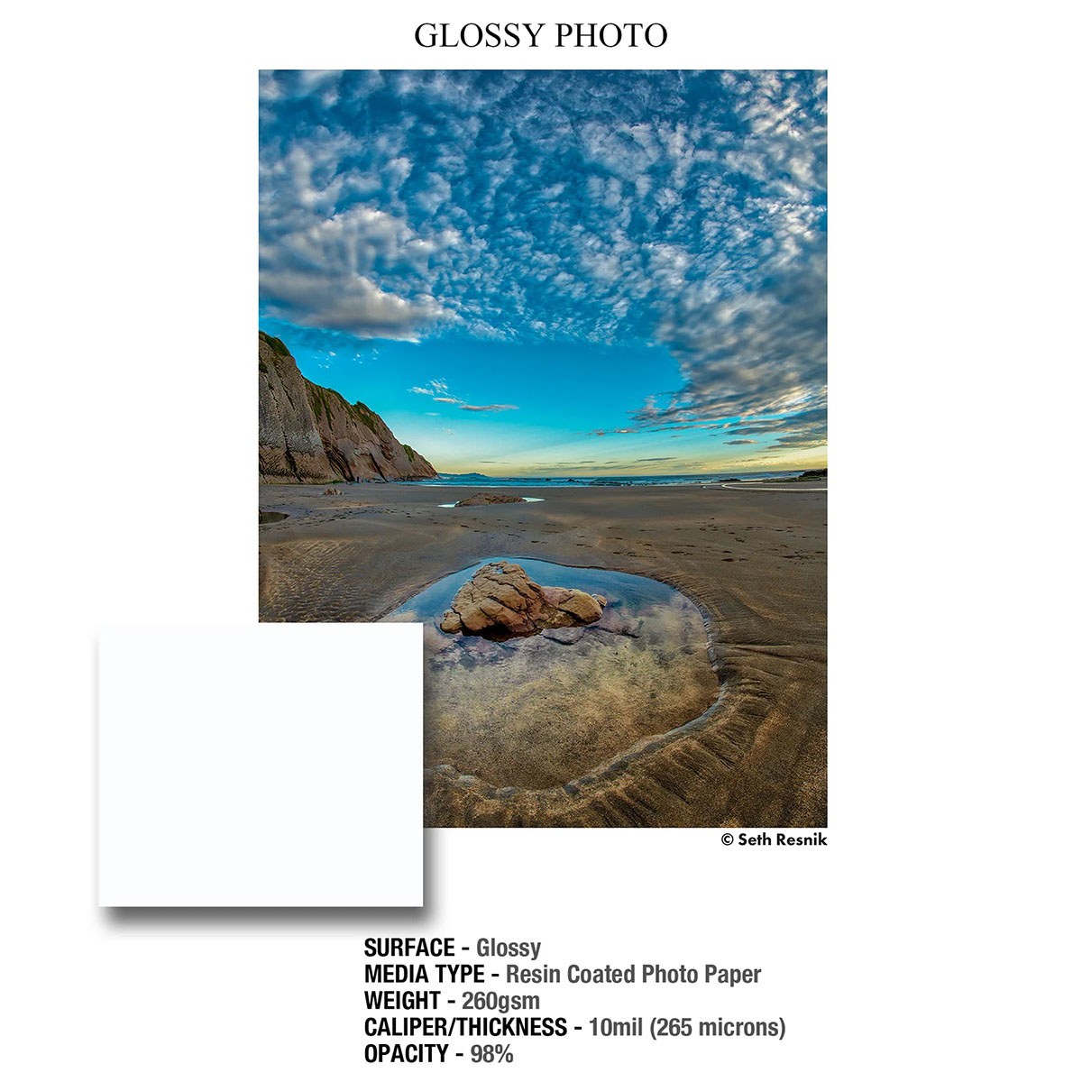 Ilford GALERIE Prestige Glossy Photo Inkjet Paper, 260 gsm, 4×6″, 100 Sheets