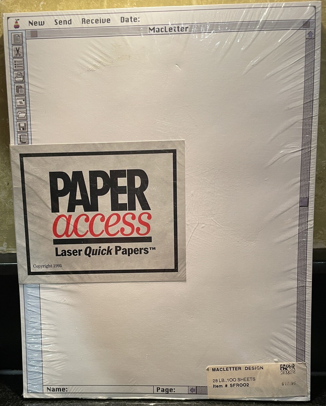 MAC Macintosh Apple Computer Design Specialty Laser Printer Paper Retro 100p New