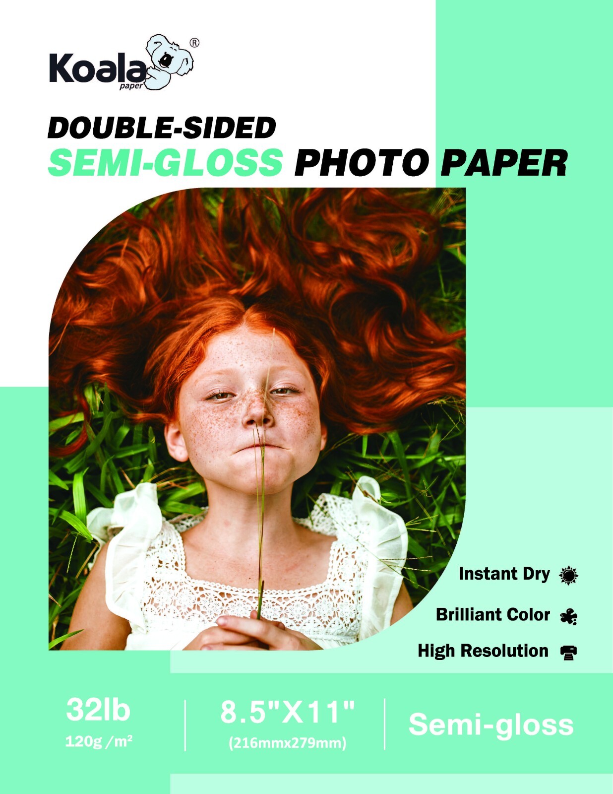 Lot Koala Double Sided Semi-gloss Photo Paper 32lb 8.5×11 11×17 Inkjet Laser