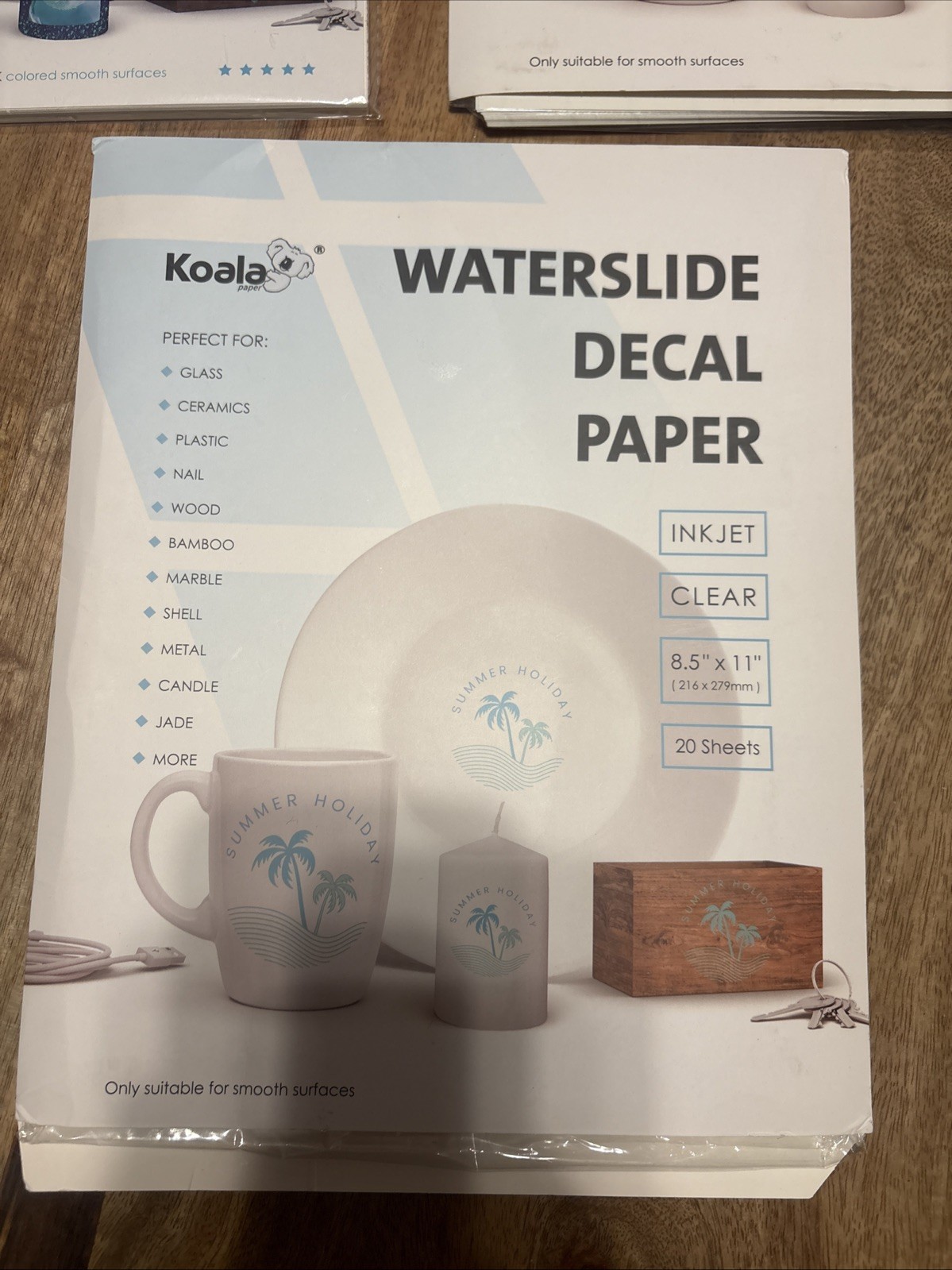 Koala Waterslide Decal Paper Inkjet Clear And White Sheets Lot