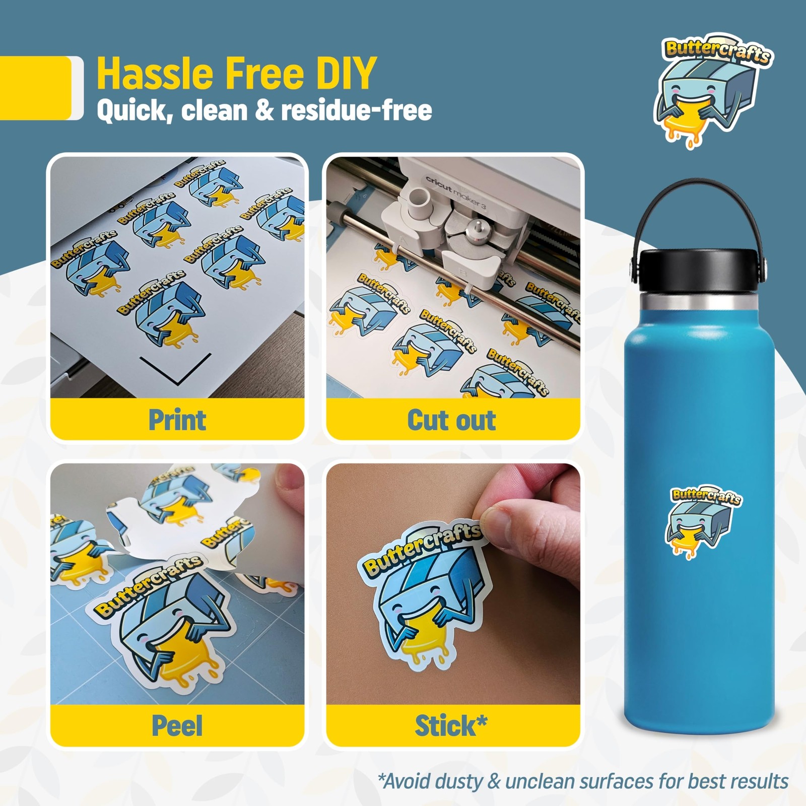 Printable Vinyl – Sticker Paper for Inkjet Printer (50 Sheets, 8.5″ x 11″, An…