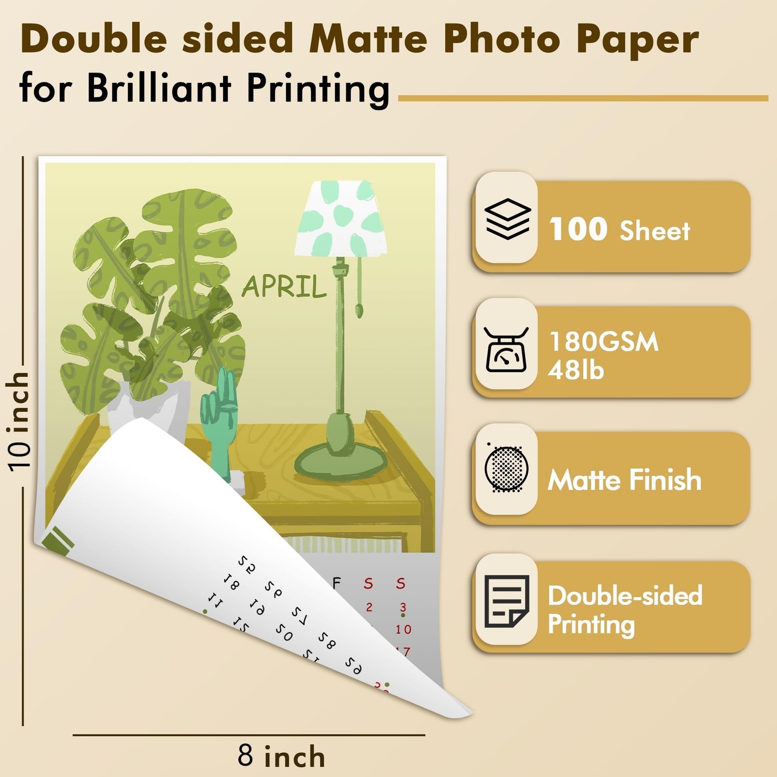 Koala Photo Paper Doubleside Matte 8X10 Inches Compatible with Inkjet Printer…