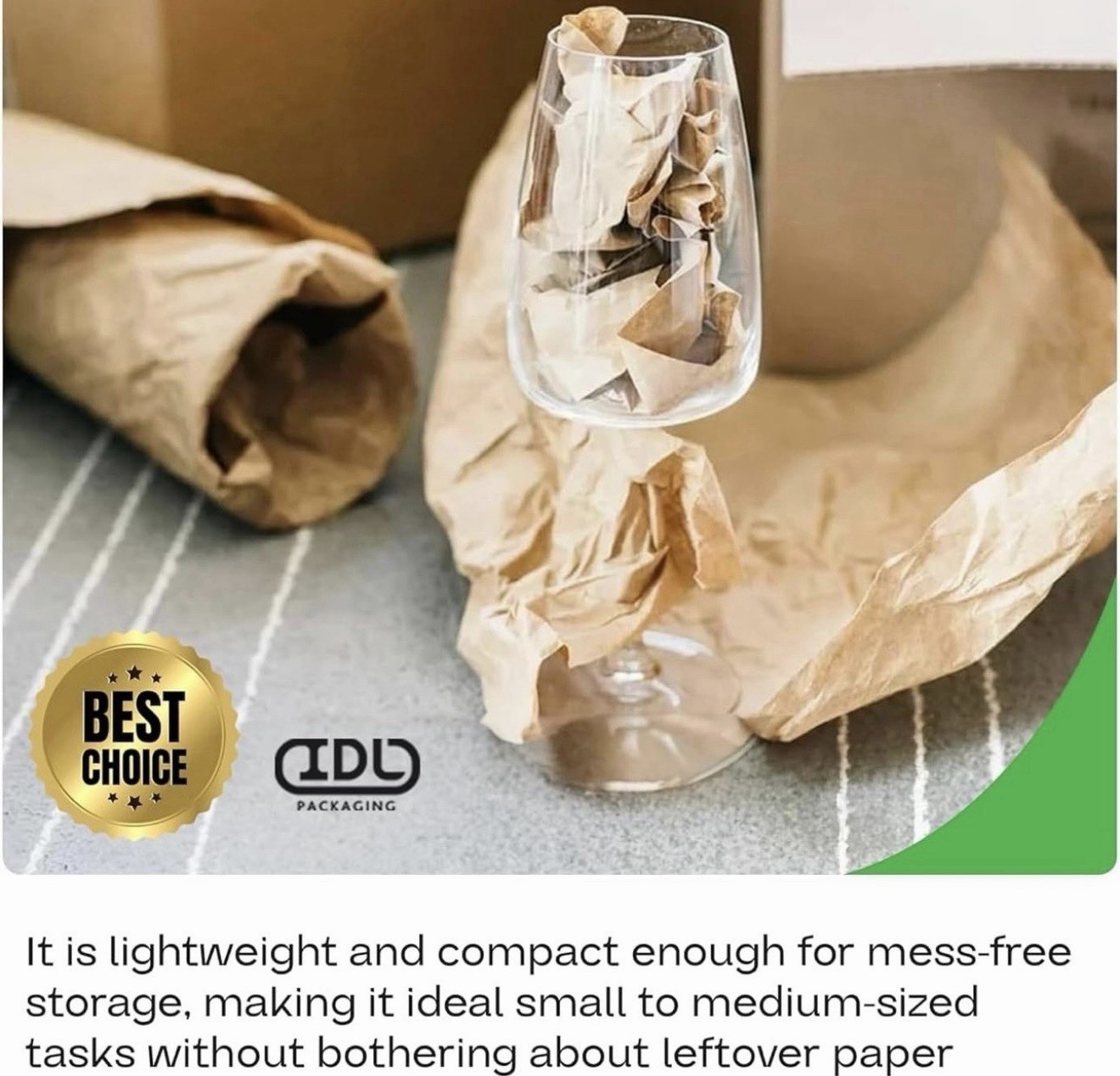 IDL Packaging Large Brown Kraft Paper Roll 18″ x 1200 feet (14400 inches) – N…