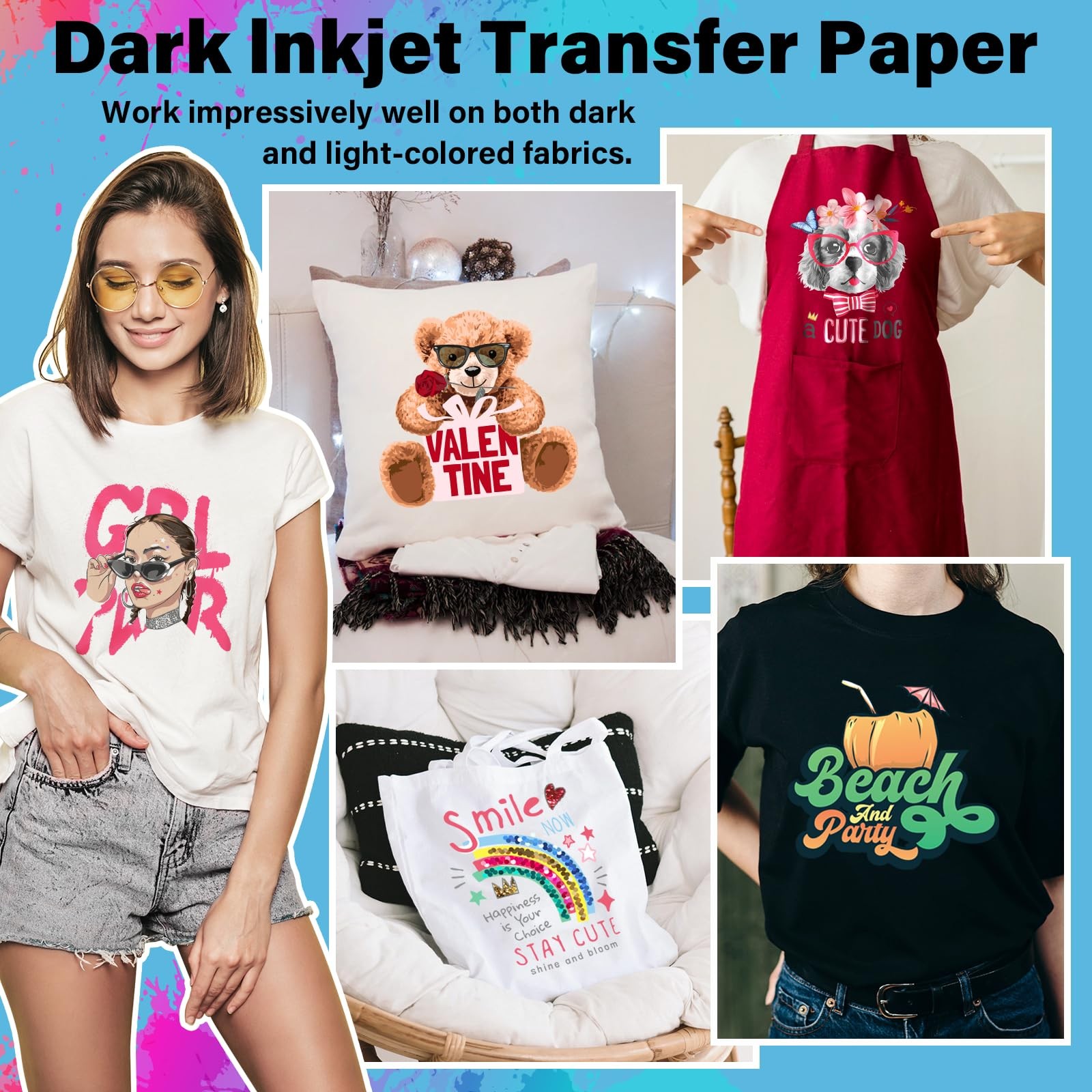 Printable Heat Transfer Paper for T-Shirts 15 Sheets, 8.3″ X 11.7″ Printable …