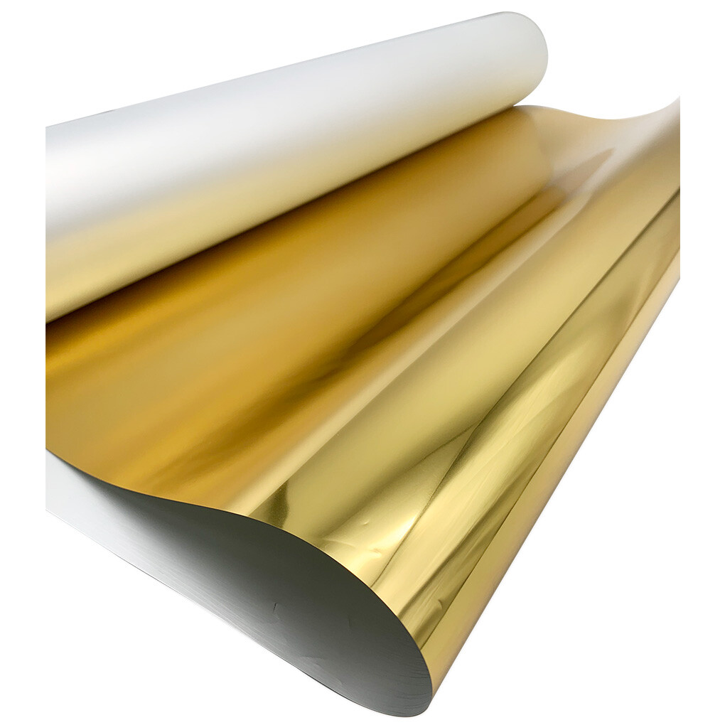 CALCA 24in x 328ft (61cm x 100m) DTF Gold/Silver Foil Film Roll Cold Peel USA
