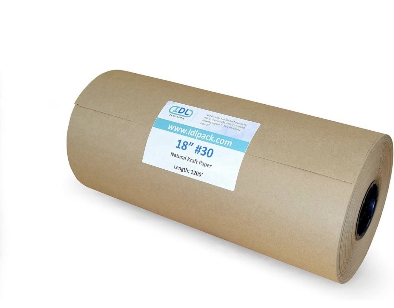 IDL Packaging Large Brown Kraft Paper Roll 18″ x 1200 feet (14400 inches) – N…