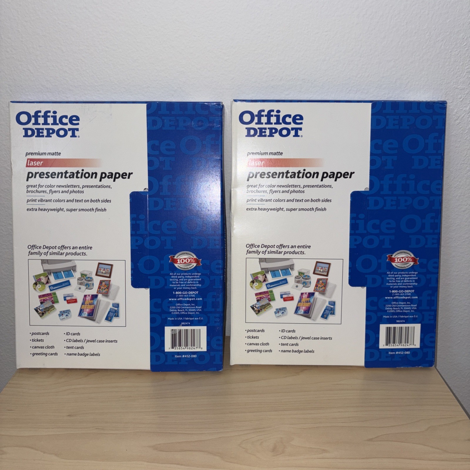 2 New Packs 100 Sheets Matte Presentation Paper 80 lbs. Matte 8-1/2 x 11 white