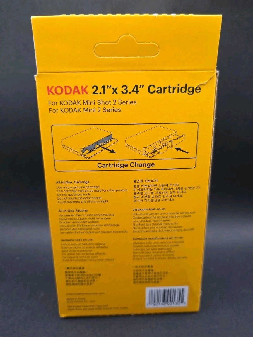 Kodak Cartridge 2.1 X 3.4 30 Sheets For Kodak Mini Shot 2 Series Brand New