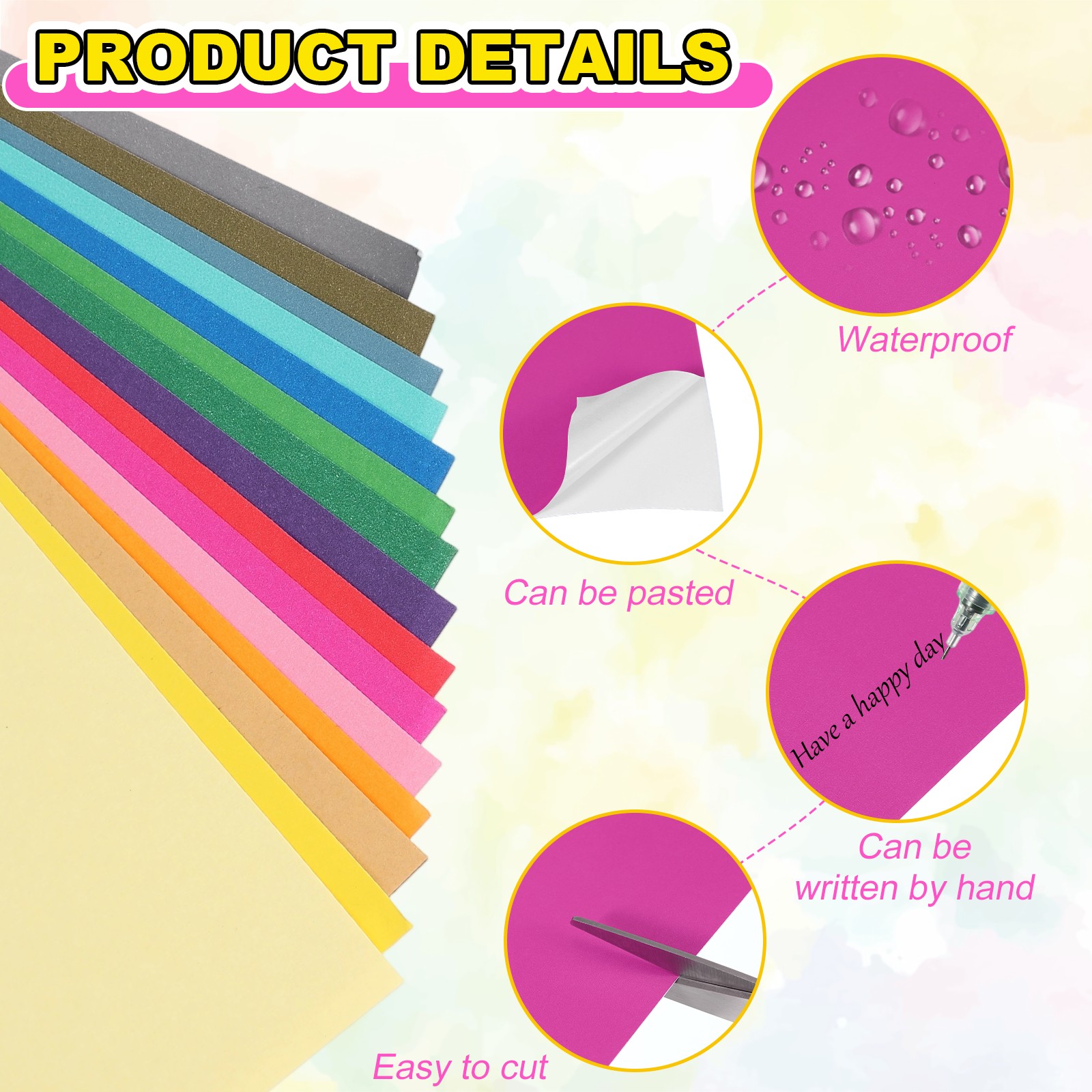 20Pcs Full Sheet Label Sticker Paper, A4 Shipping Labels, Dark Pink