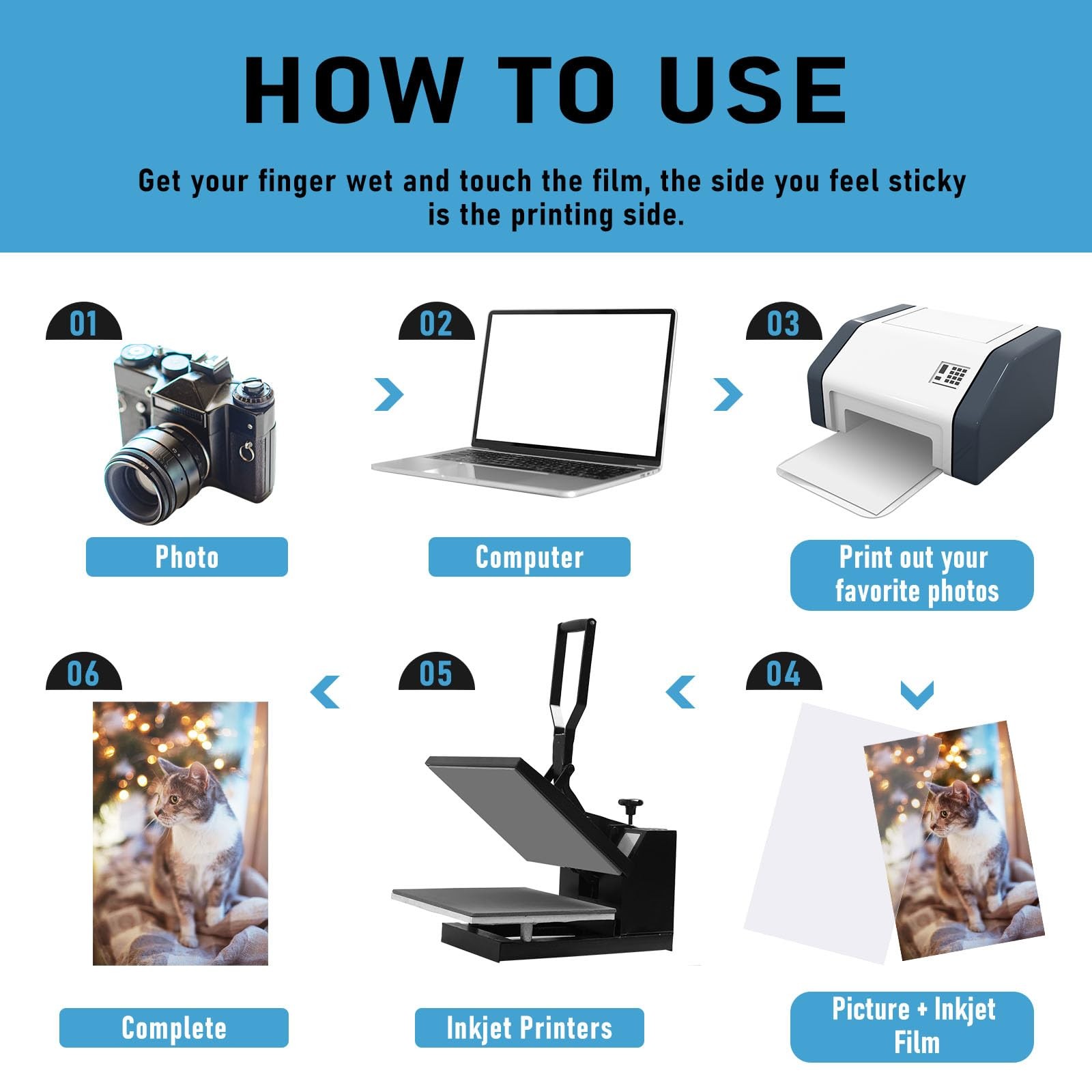 50 PCS 11×17 Inch Waterproof Inkjet Transparency Film Silk Screen 5 Mil