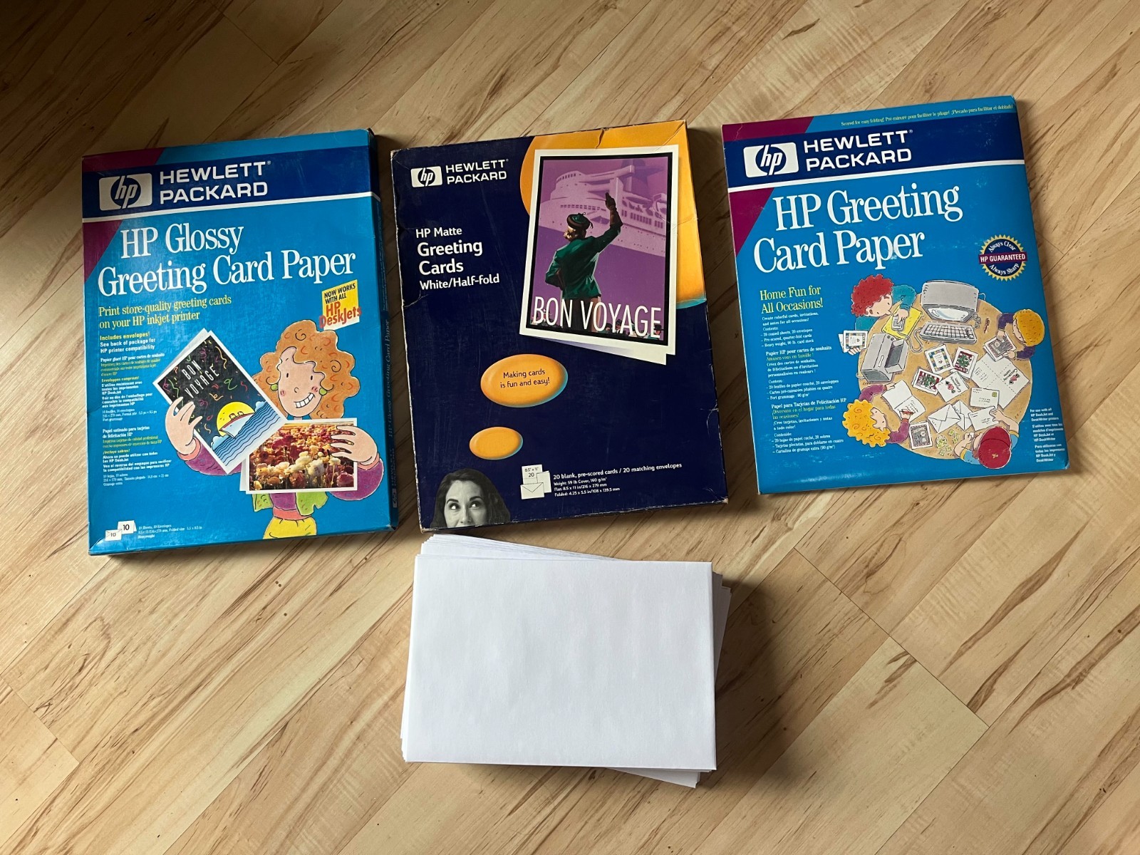 Hewlett Packard Greeting Card Paper Lot of 4, Stack of Envelopes