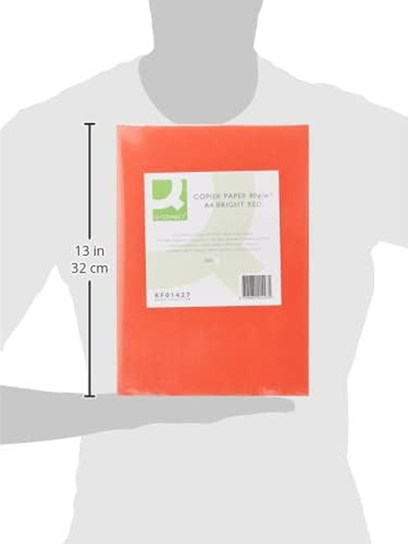 Bright Red Coloured A4 Copier Paper 80Gsm Ream (Pack of 500) KF01427