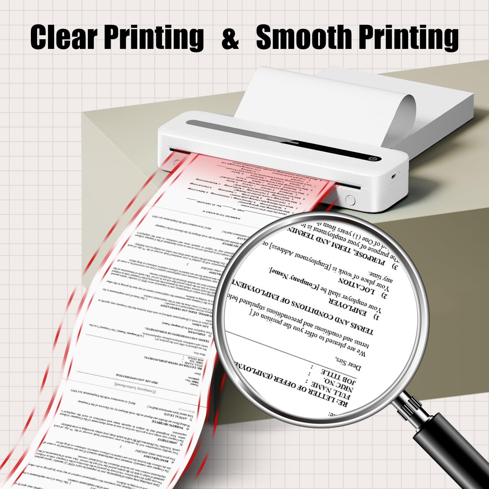 Phomemo A4 Thermal Paper, Printer Paper 8.26″ x 11.69″ Size, white