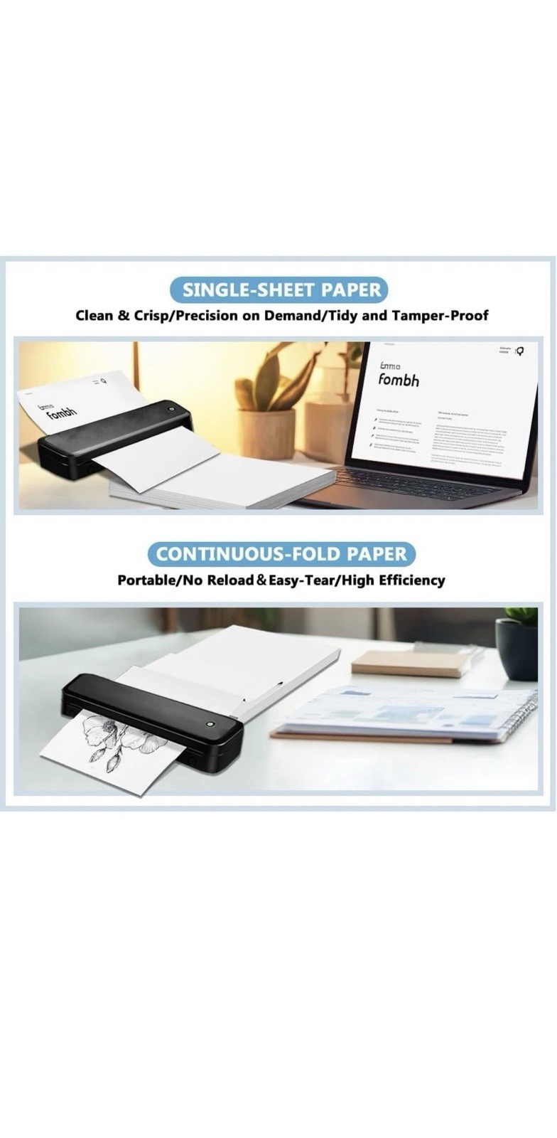 Best Choice Thermal Printer Paper 8.5×11 in 100 Sheets Quick-Drying Waterproof