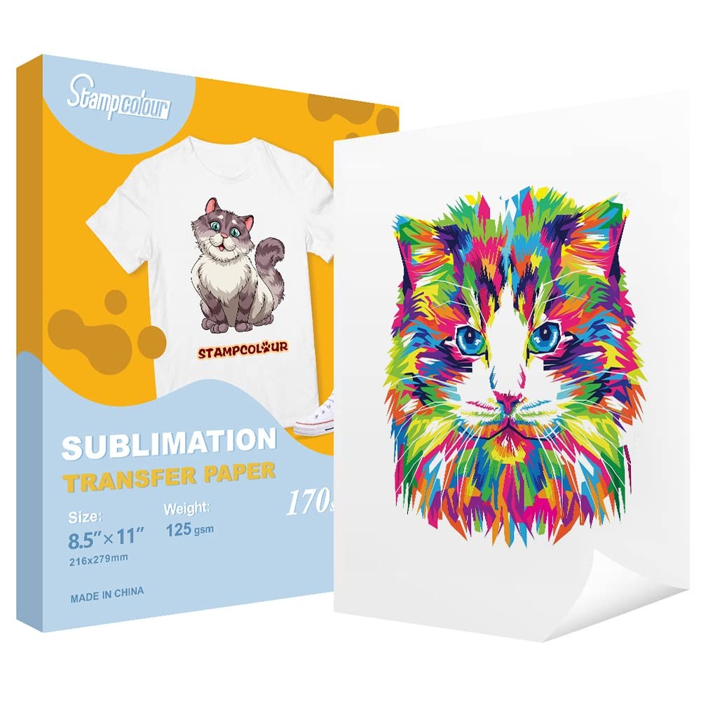 Stampcolour 170 Sheets Sublimation Heat Transfer 8.5×11 inch A4 for Any Epson…