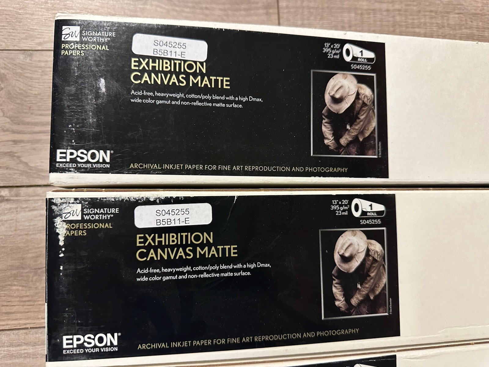 Epson S045255 Exhibition Canvas Matte Archival Inkjet Paper 13″x20′ Roll Lot 4