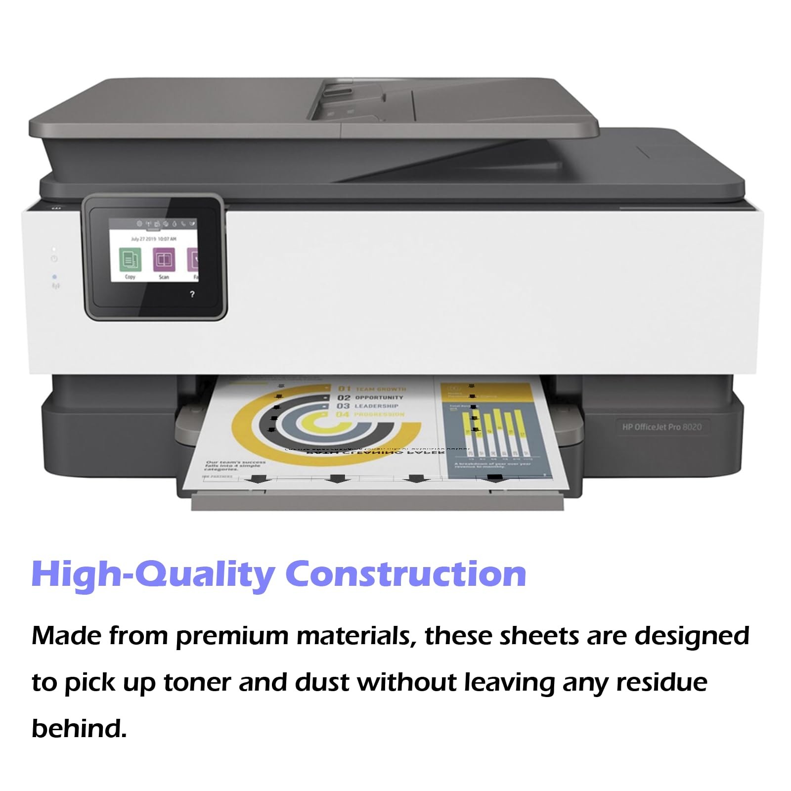 15-Pack Letter Size Printer Cleaning Sheets for Laser and Inkjet Copier