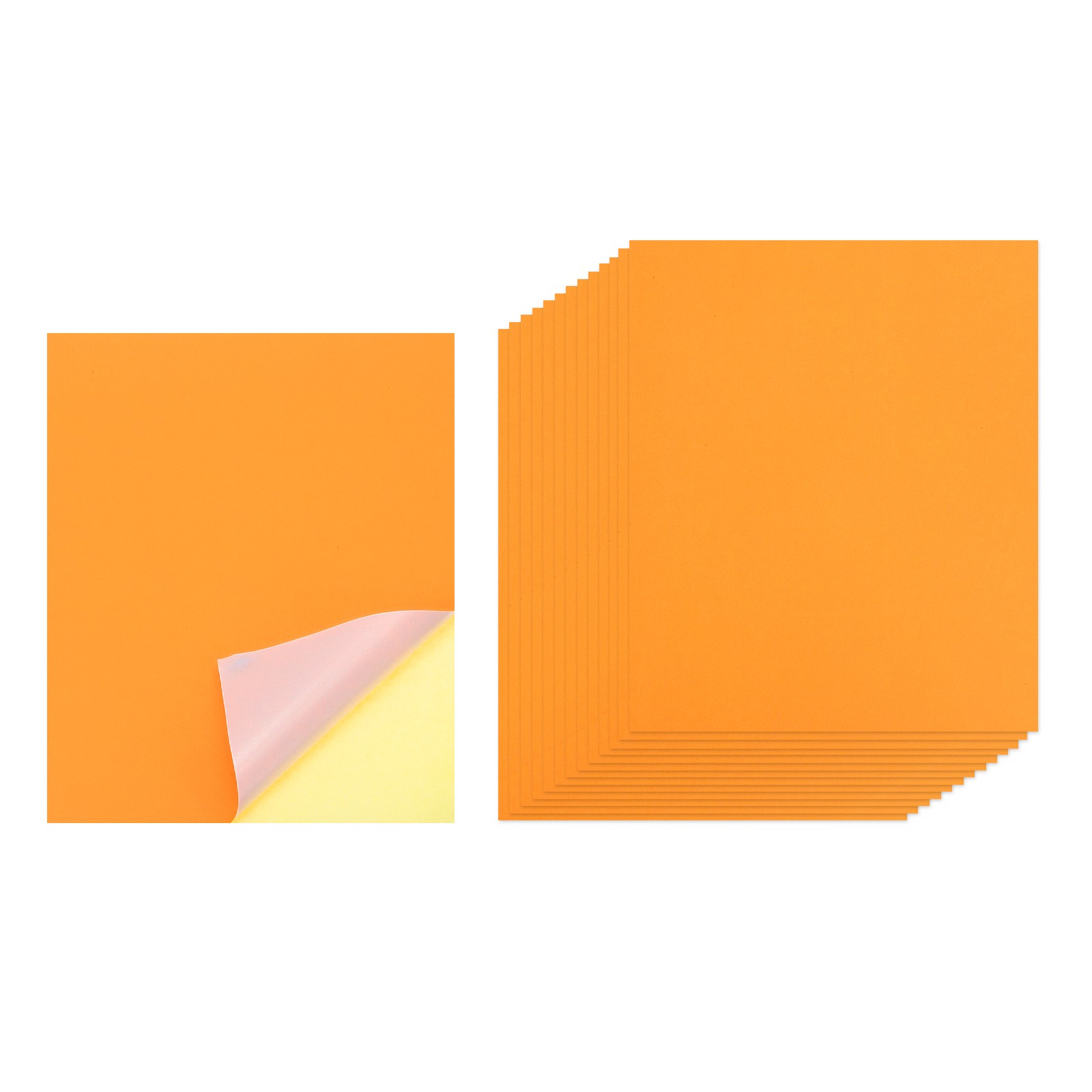 Self Adhesive Paper 30 Sheets for Inkjet Printers, Orange