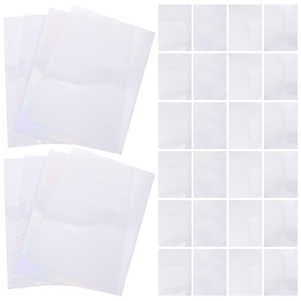 40 Sheets Holographic Laser Stickers Laminate Cold Laminated Papers