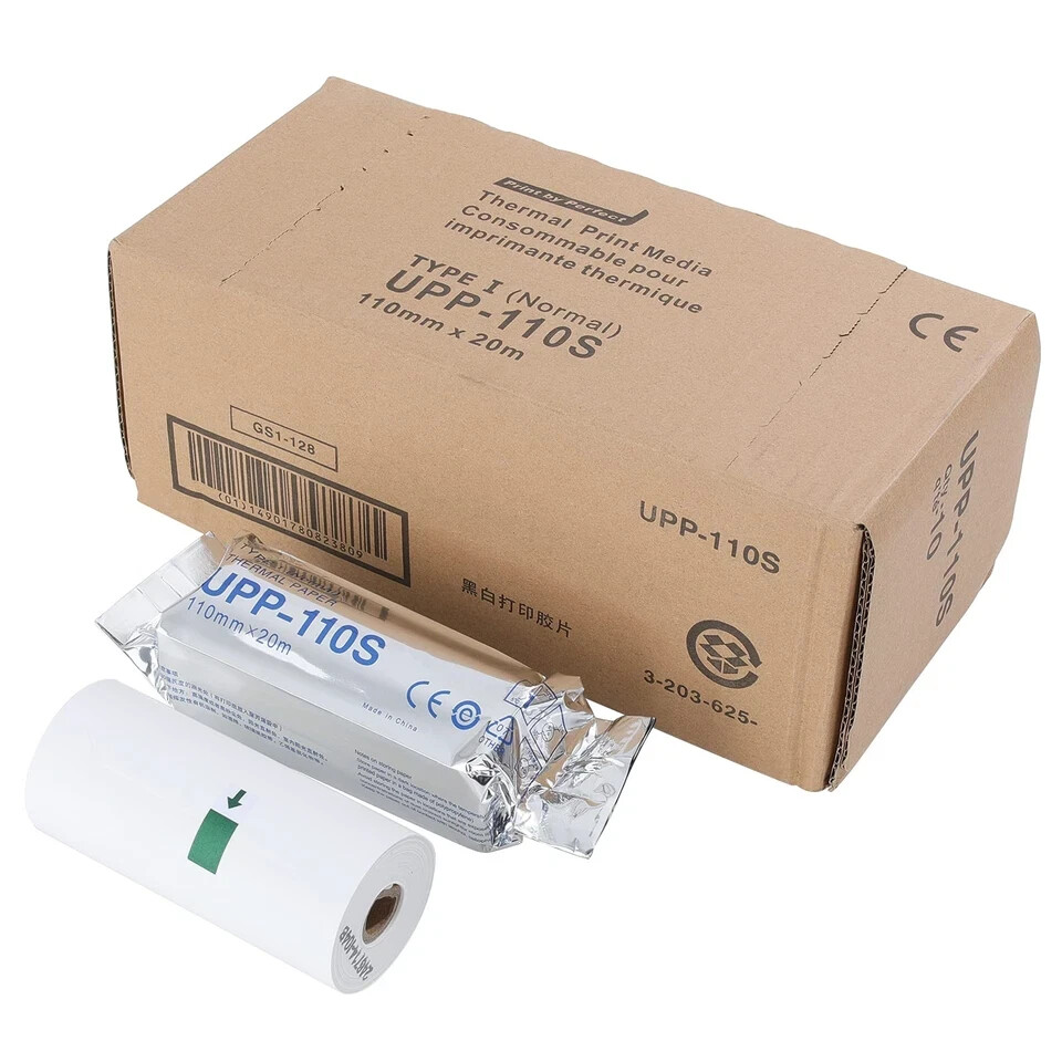 Ultrasound Paper UPP-110S Film/Media 10 Rolls,Type I Thermal White