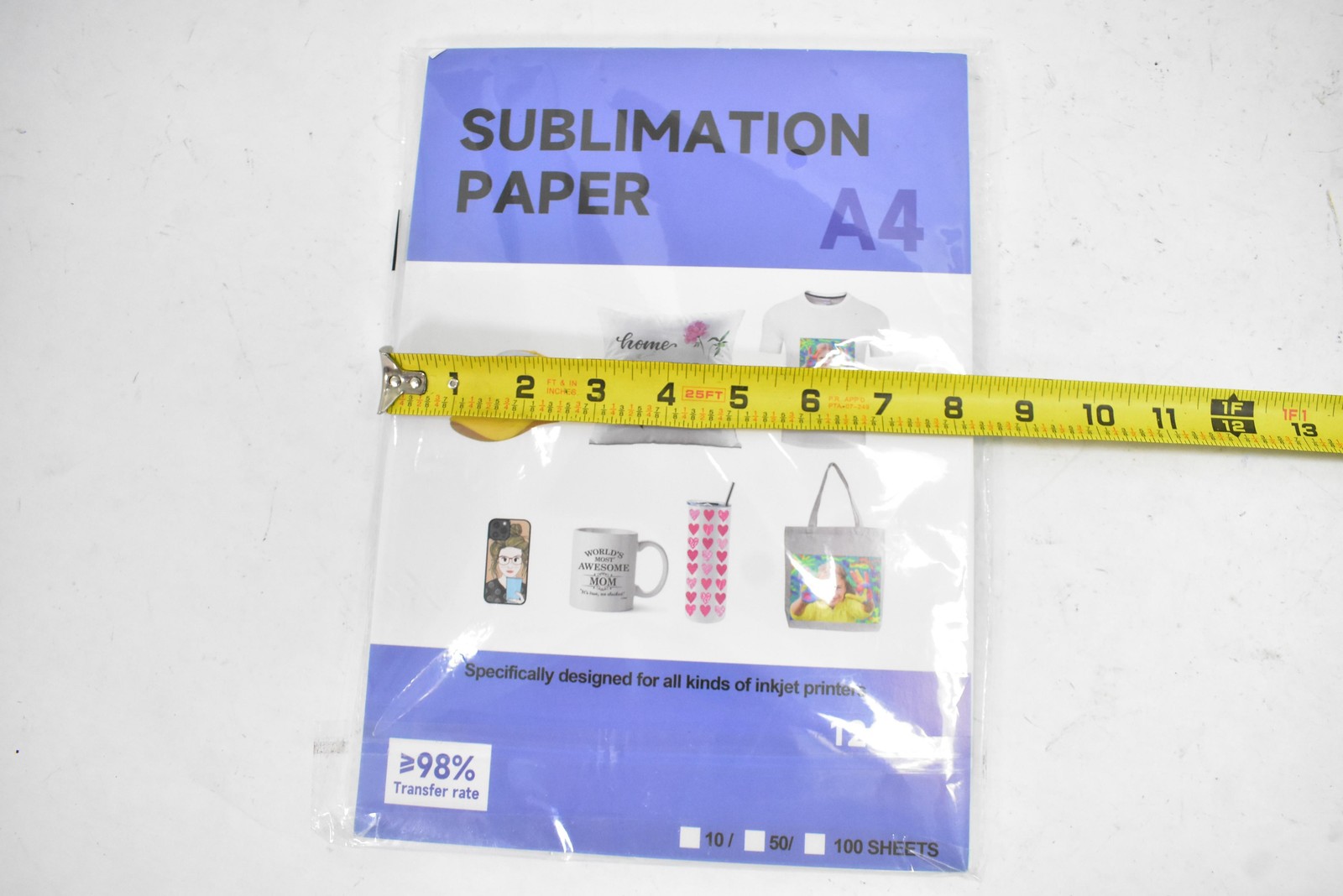 A4 Sublimation Paper 120G 100 Sheets Inkjet Transfer Paper White Packs