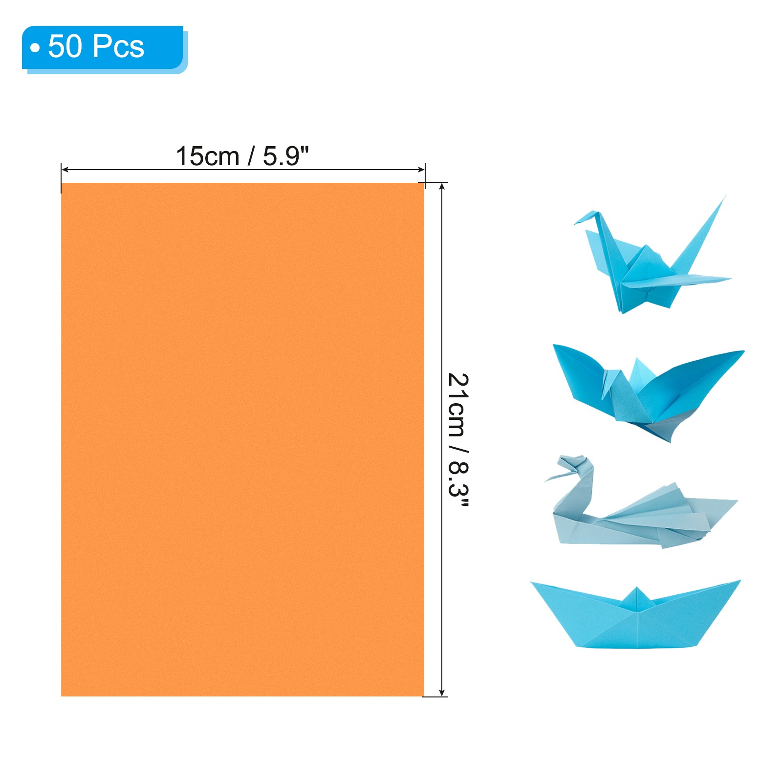 Red Orange Copy Paper, 50 Sheets A5 8.3×5.9″ 70gsm