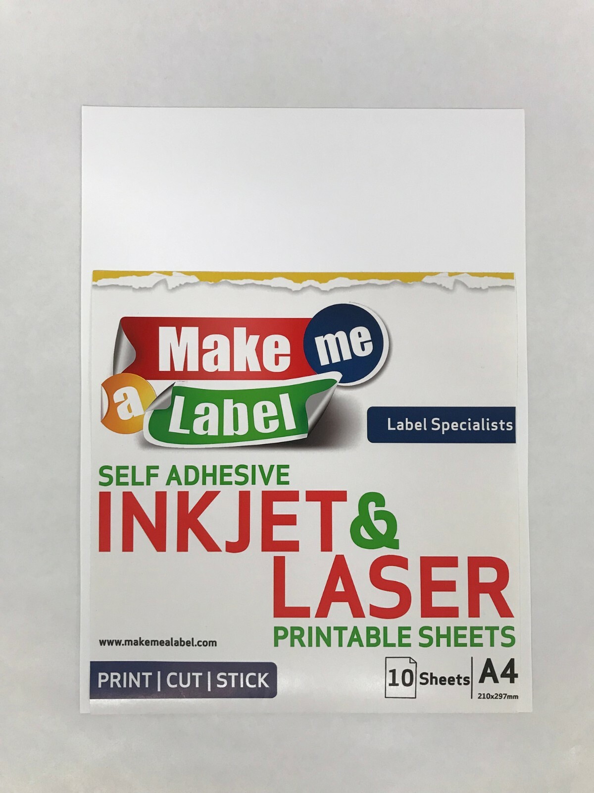 20 White Matt A4 Self Adhesive Inkjet Printable Paper Sticker Sheets