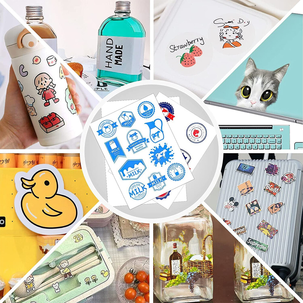 Vinyl Sticker Paper Glossy Matte Clear 100 Printable Inkjet Laser Printer US