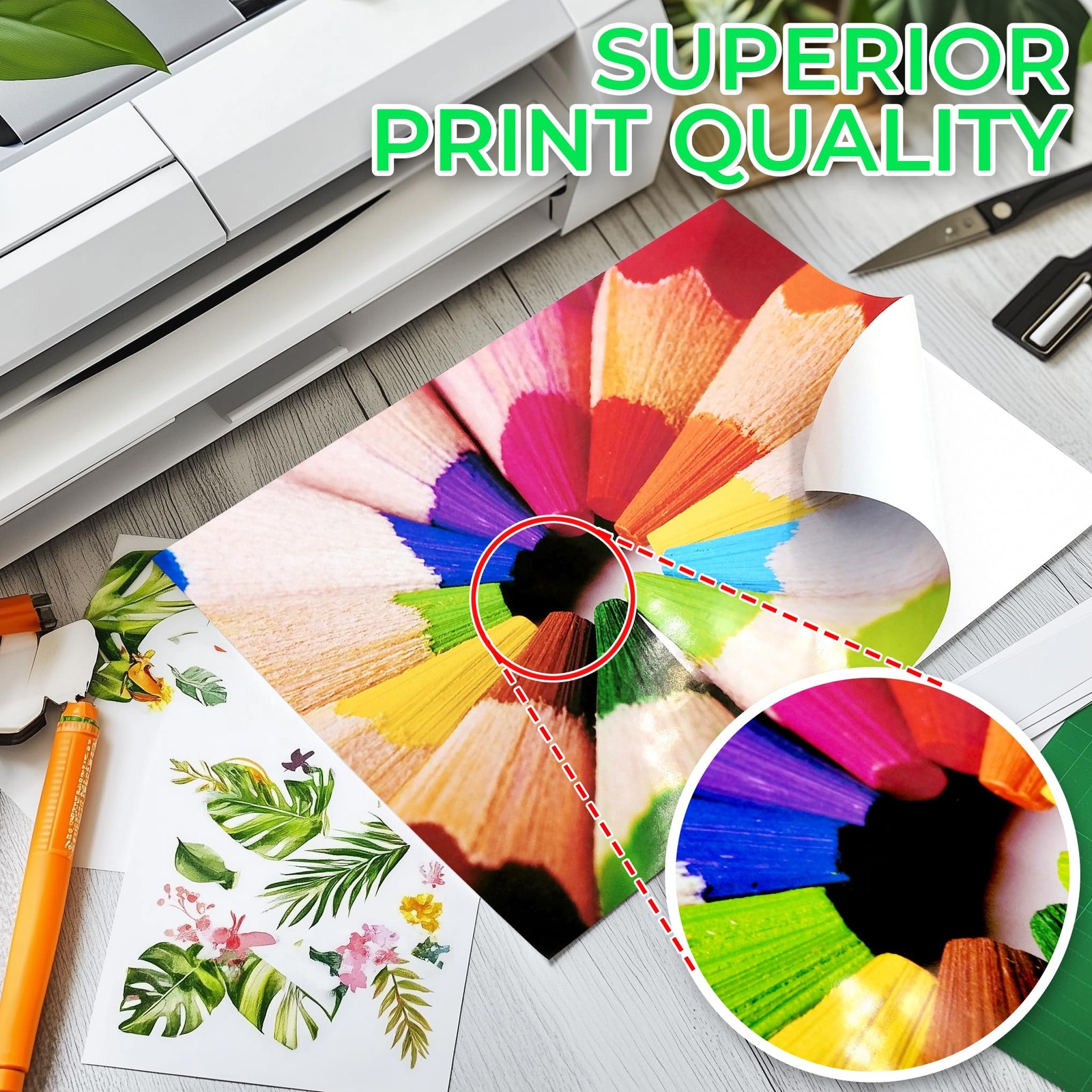 Evergreen Goods A4 Glossy Self Adhesive Photo Paper 10 Sheets, 200gsm, Wa…