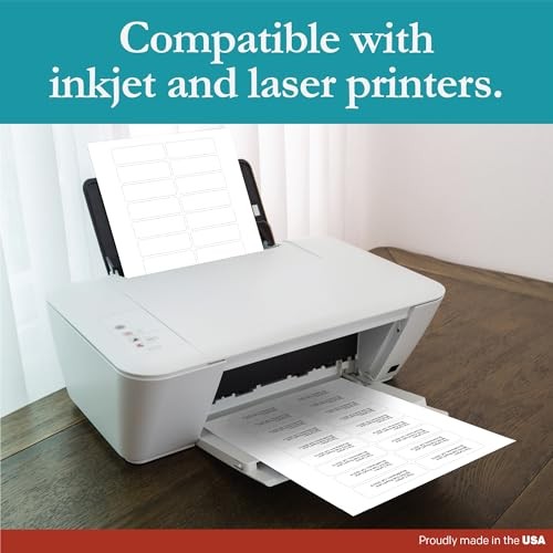 White Sticker Address Labels – 3″ x 1″ – Laser/Inkjet Compatible – 450 Labels